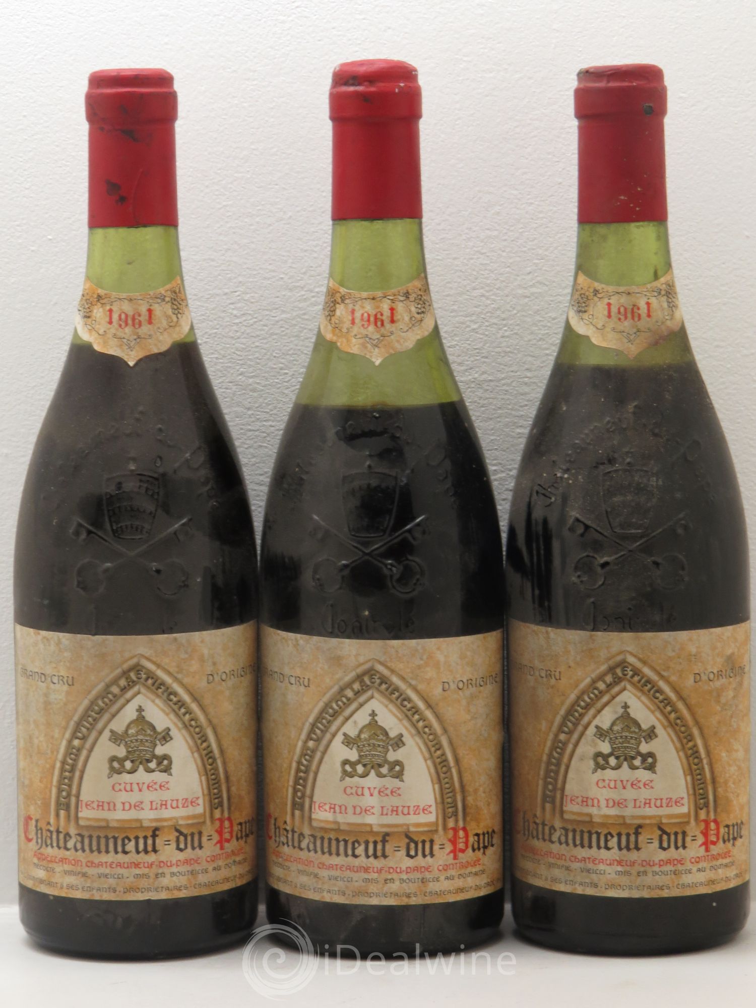Châteauneuf-du-Pape Jean Trintignant cuvée de l'auze 1961 - Posten von 3 Flaschen - 0