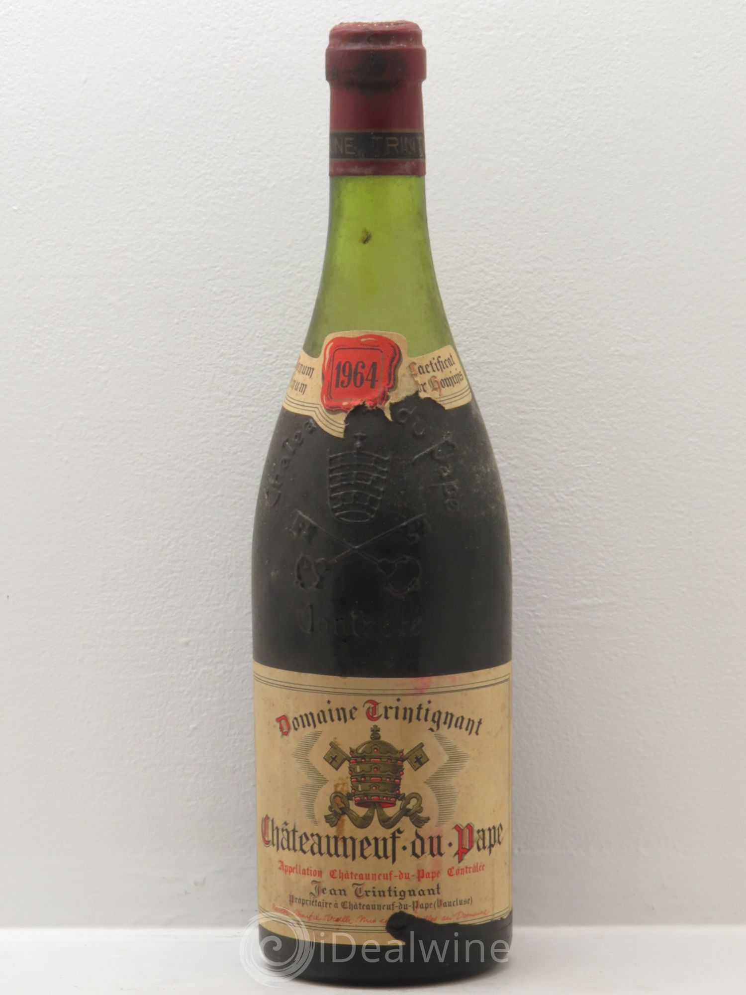 Châteauneuf-du-Pape Jean Trintignant 1964 - Lot de 1 bouteille - 0