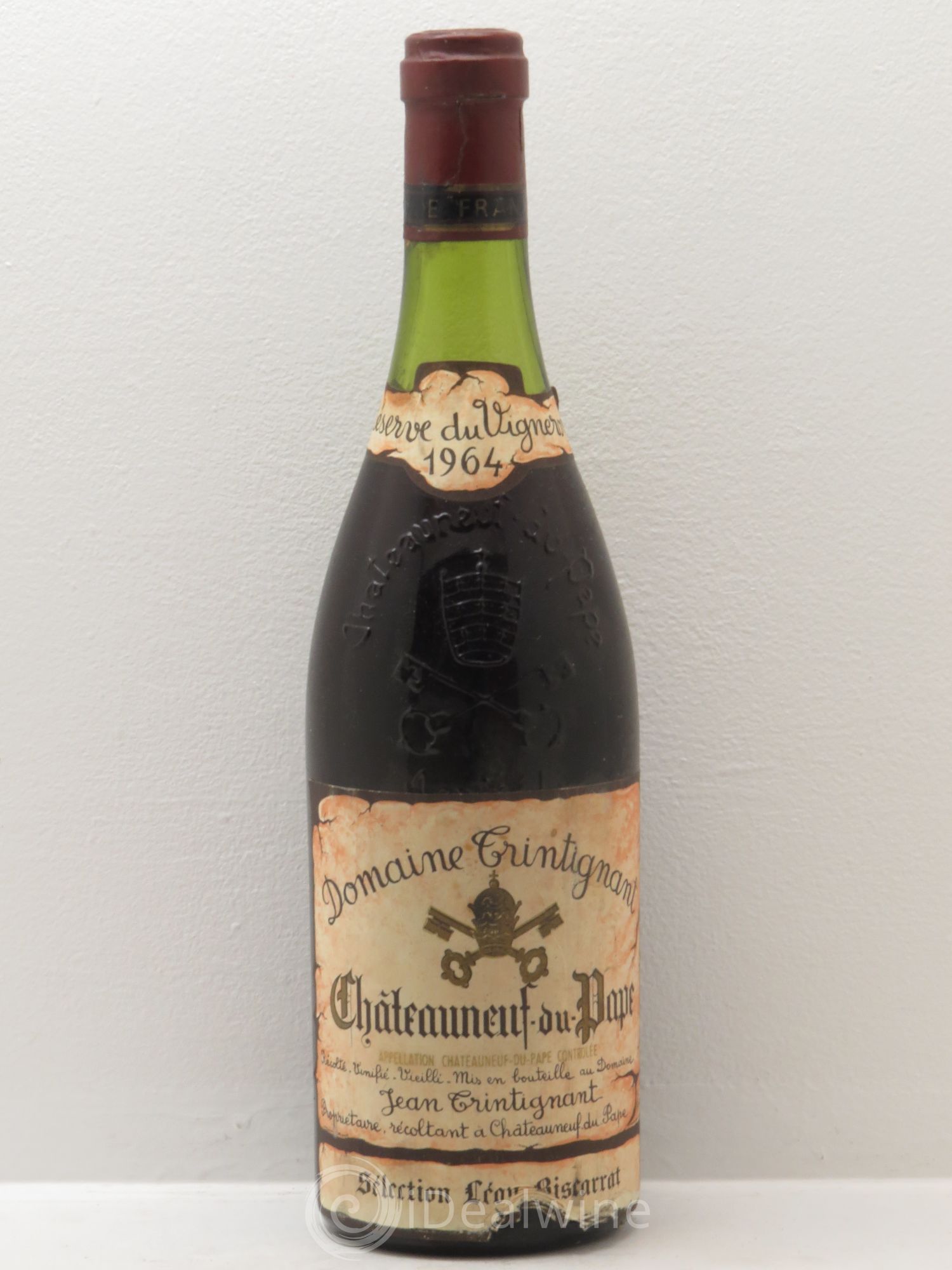 Châteauneuf-du-Pape Jean Trintignant réserve du vigneron 1964 - Posten von 1 Flasche - 0
