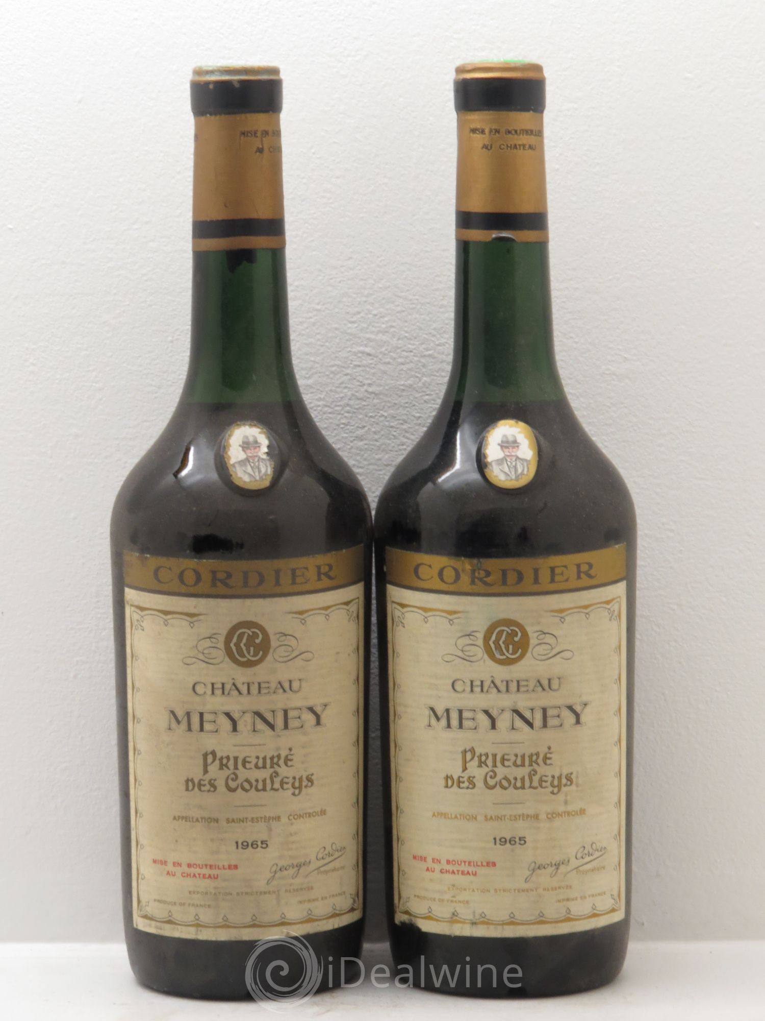 Château Saint-Estèphe Meyney Prieur Des couleys 1965 - Posten von 2 Flaschen - 0