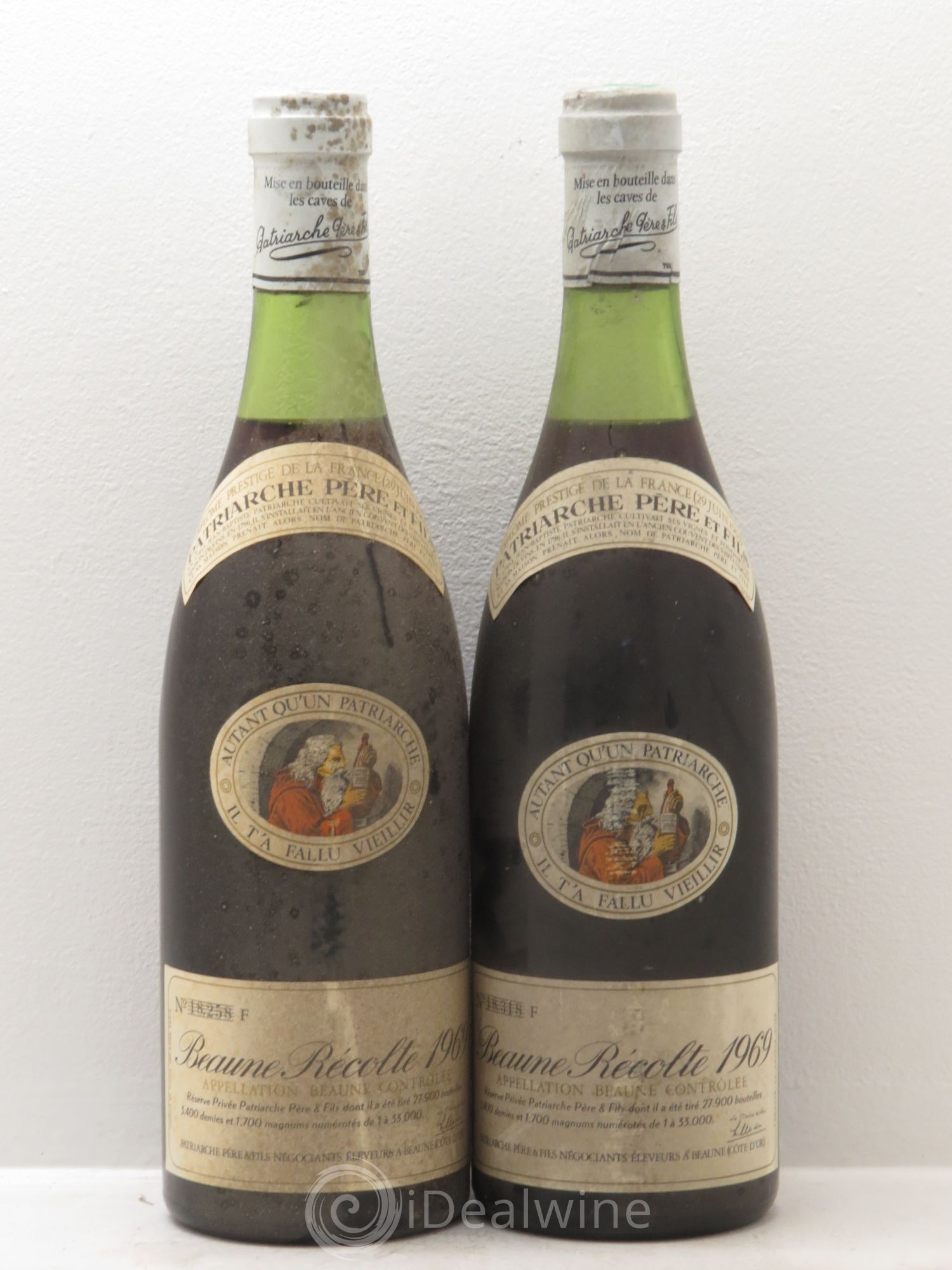 Beaune Patriarche réserve privée 1969 - Posten von 2 Flaschen - 0
