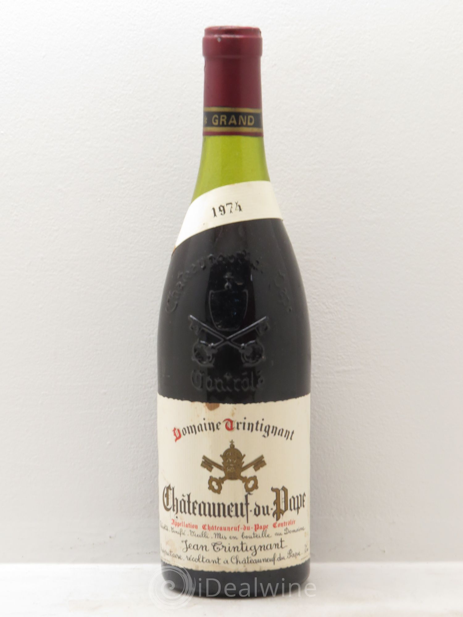Châteauneuf-du-Pape Jean Trintignant 1974 - Lot de 6 bouteilles - 0