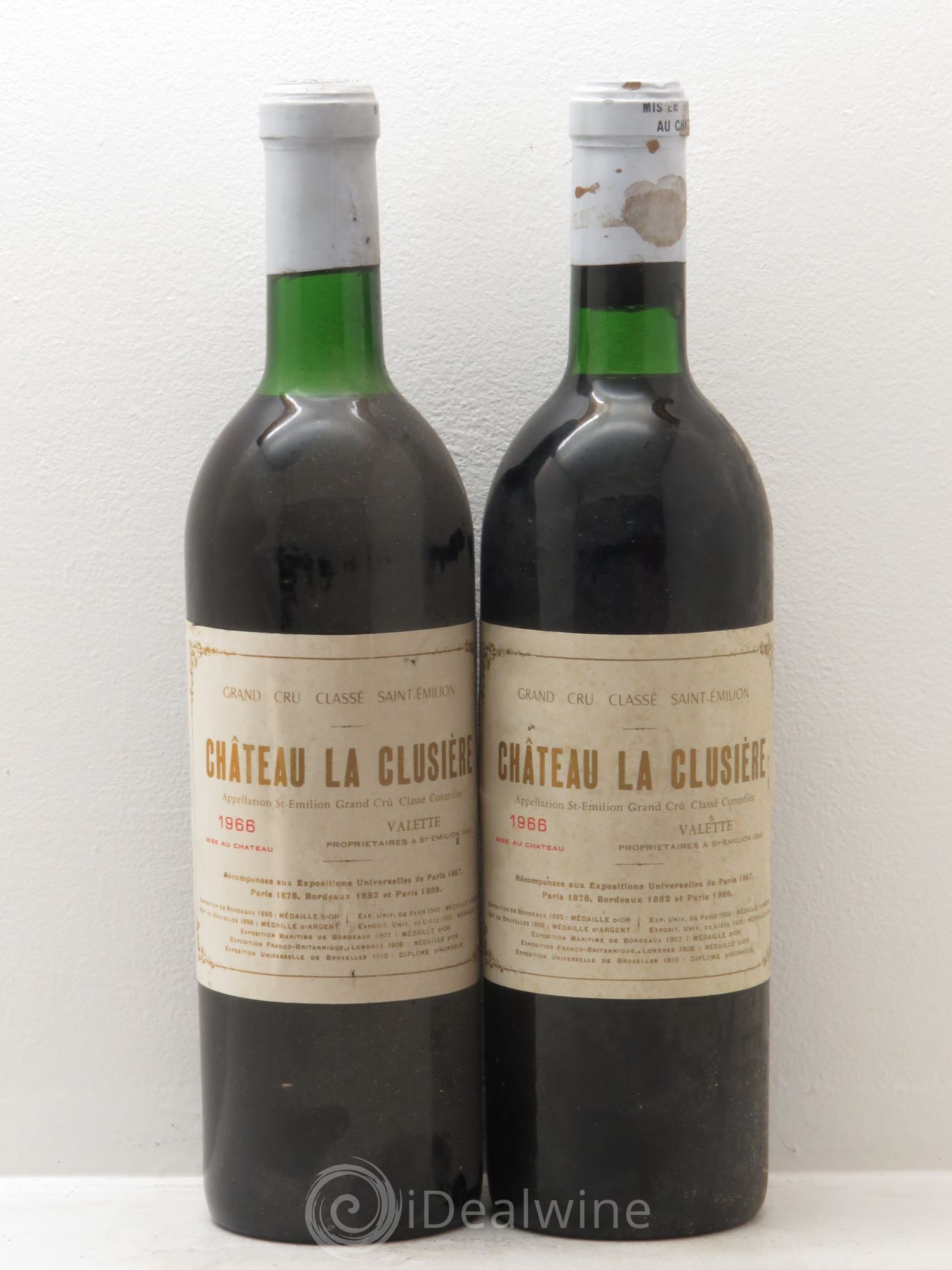 Château la Clusière 1966 - Lot de 2 bouteilles - 0