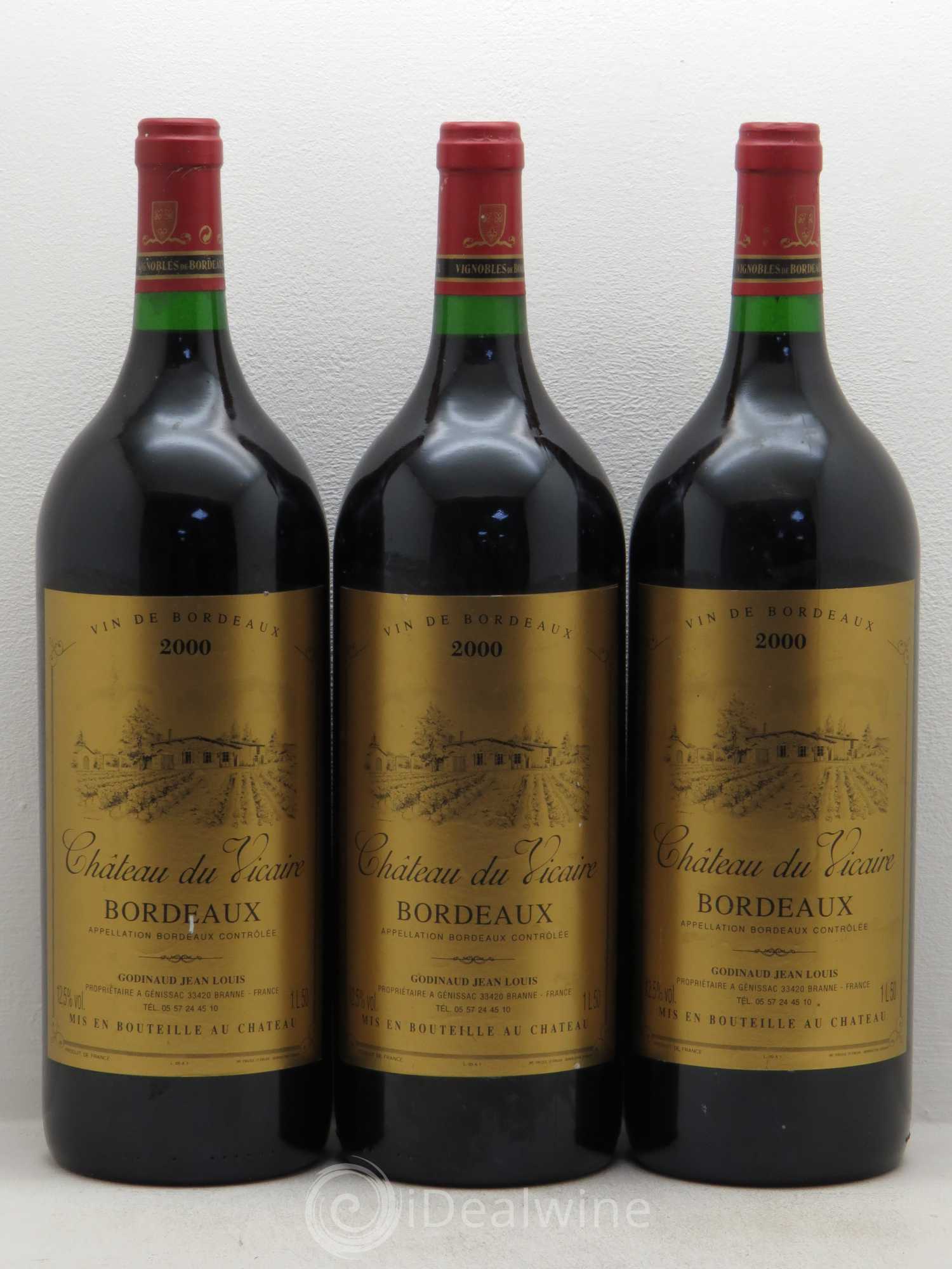 Bordeaux Bordeaux Chateau du Vicaire 2000 - Posten von 6 Magnum - 1