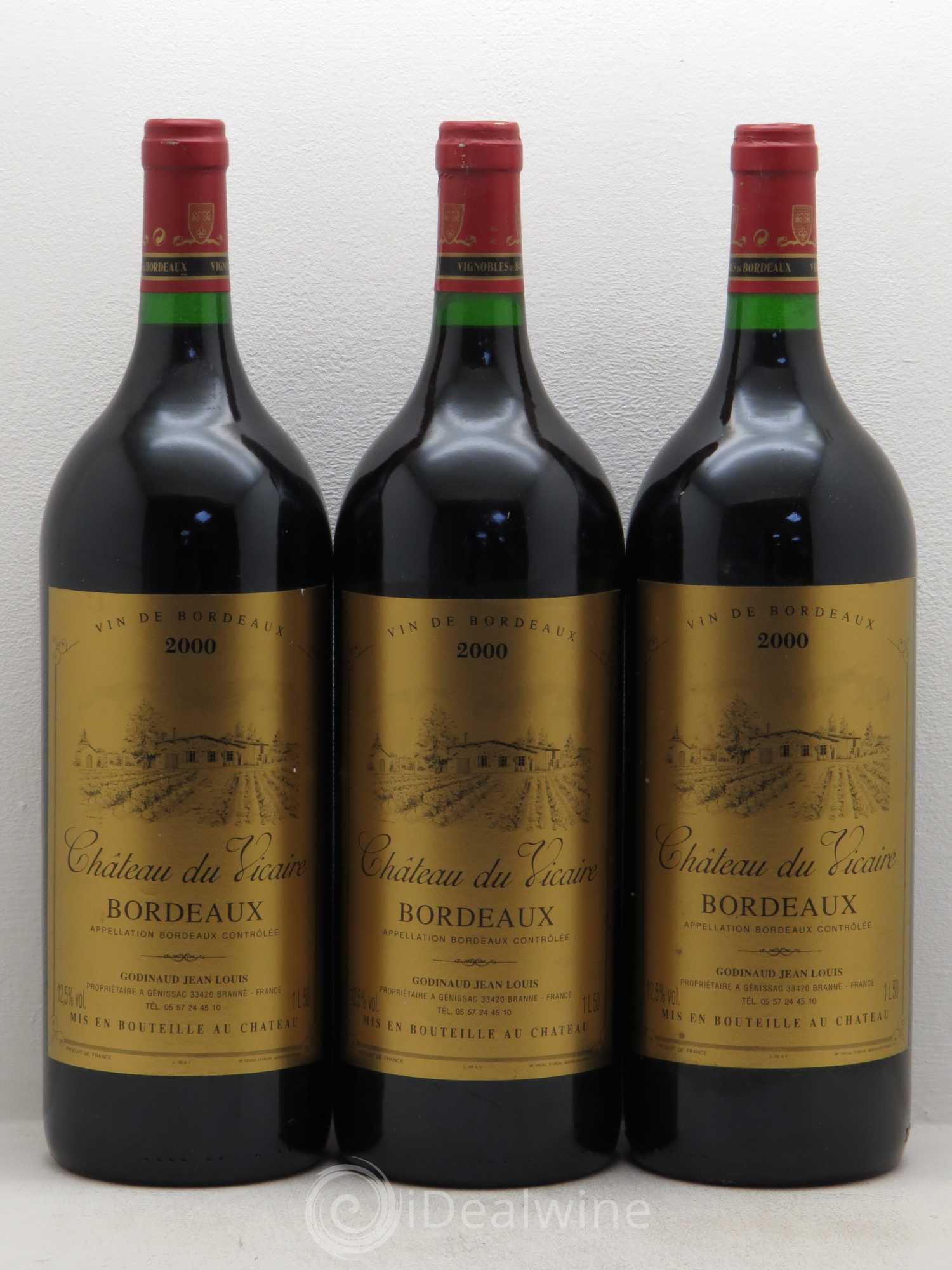 Bordeaux Bordeaux Chateau du Vicaire 2000 - Posten von 3 Magnum - 0
