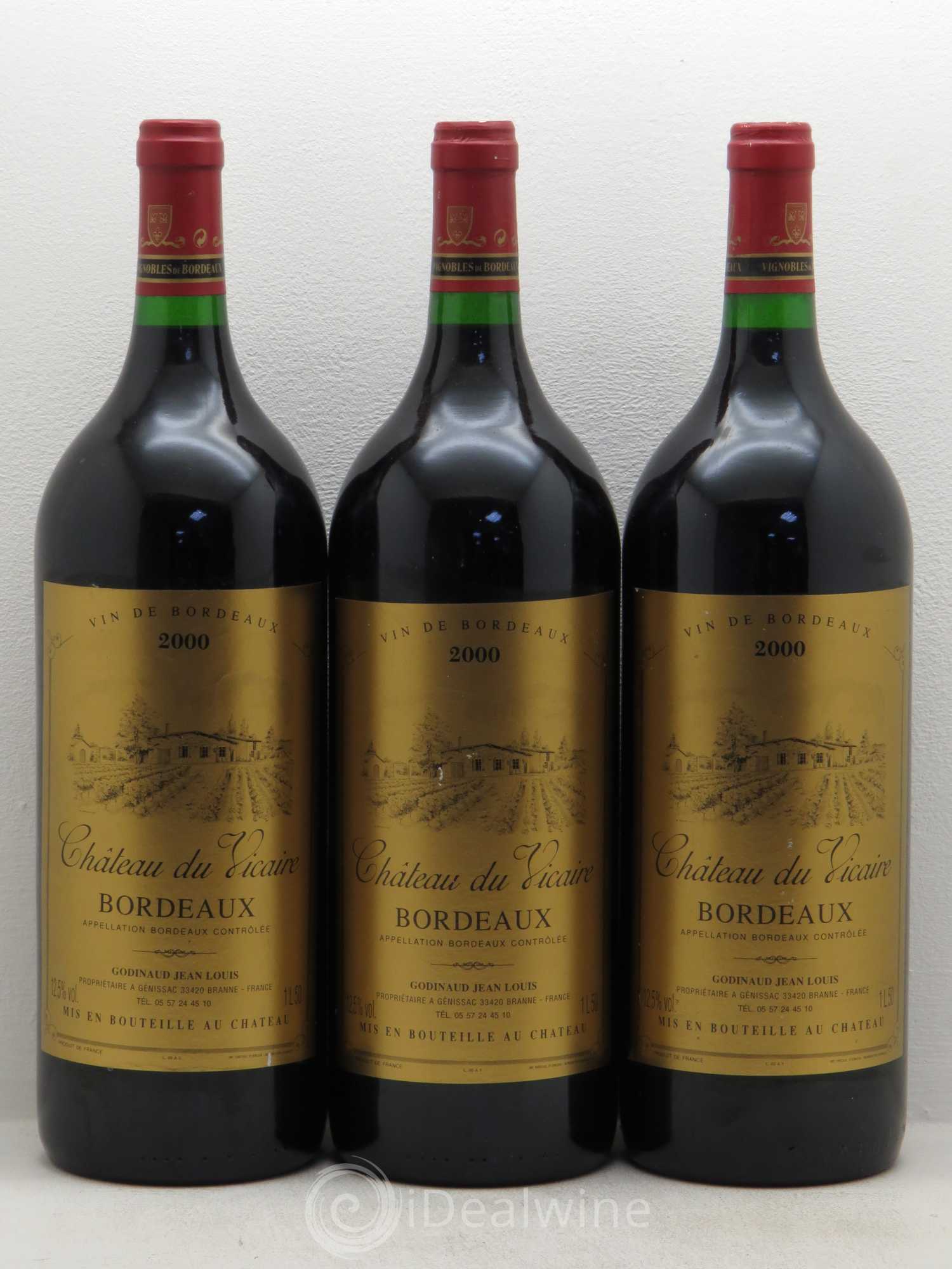 Bordeaux Bordeaux Chateau du Vicaire 2000 - Posten von 3 Magnum - 0