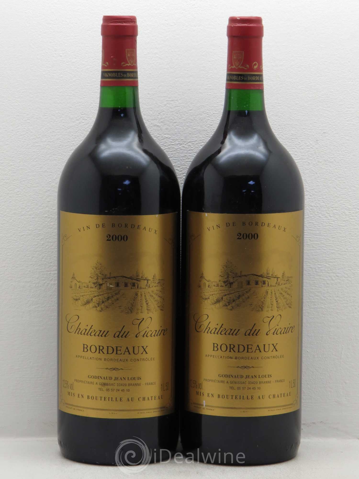 Bordeaux Bordeaux Chateau du Vicaire 2000 - Posten von 2 Magnum - 0