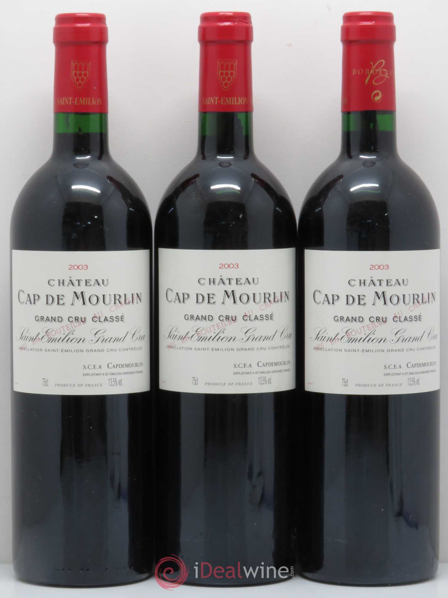 Château Cap de Mourlin Grand Cru Classé 2003 - Lot de 6 bouteilles - 2