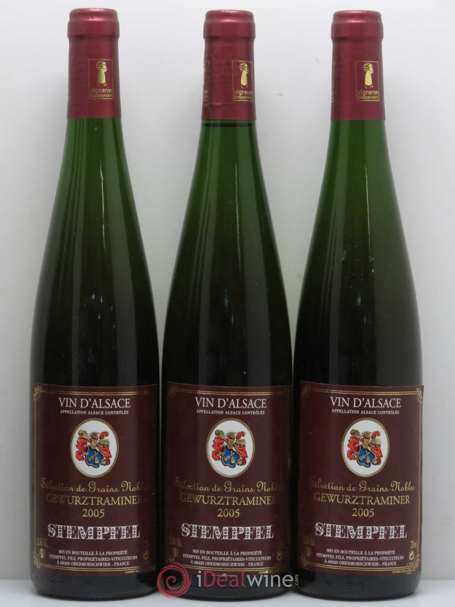 Gewurztraminer Selection de Grains Nobles Stempfel (sans prix de réserve) 2005 - Posten von 6 Flaschen - 1