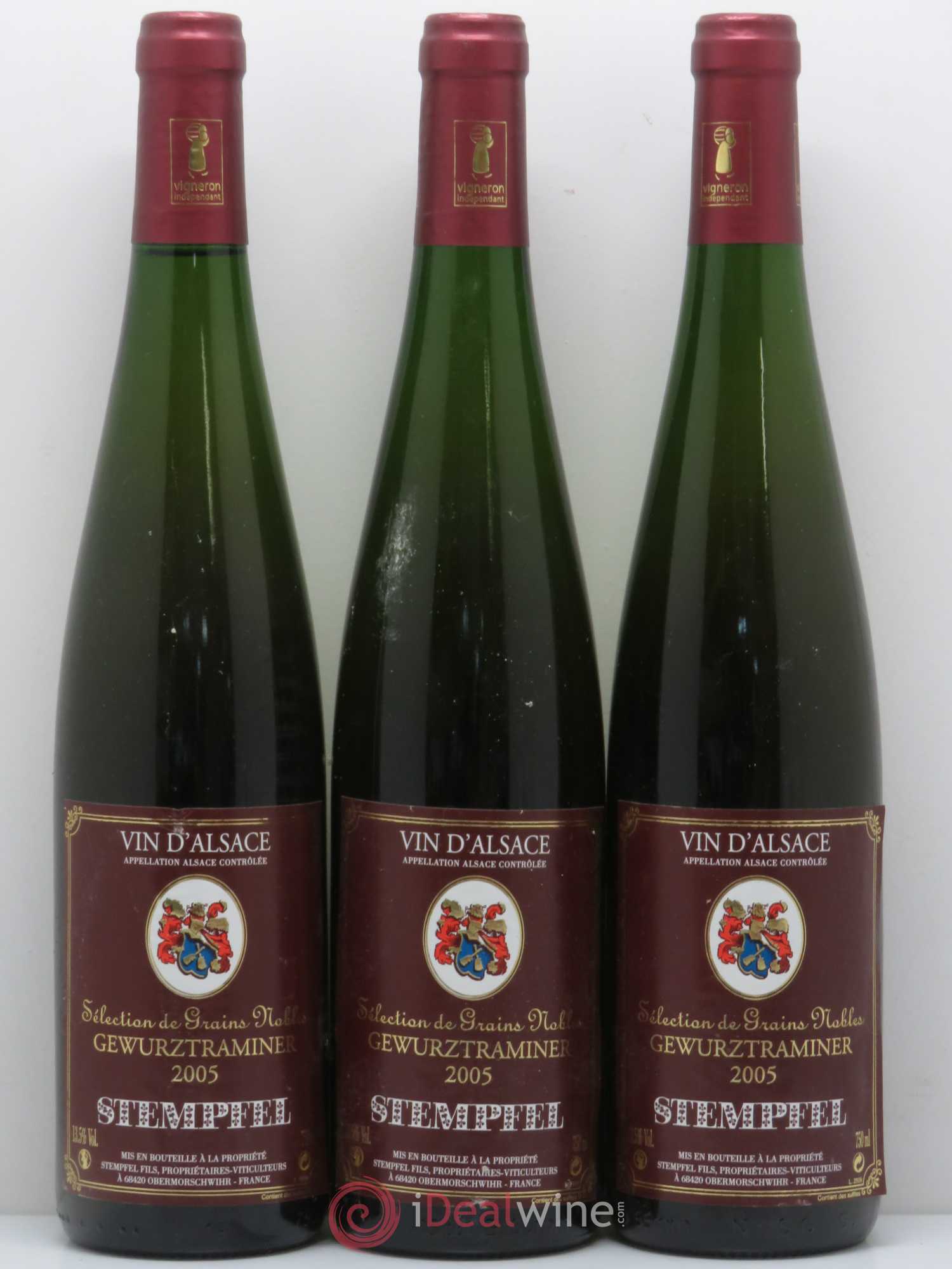 Gewurztraminer Selection de Grains Nobles Stempfel (sans prix de réserve) 2005 - Posten von 6 Flaschen - 2