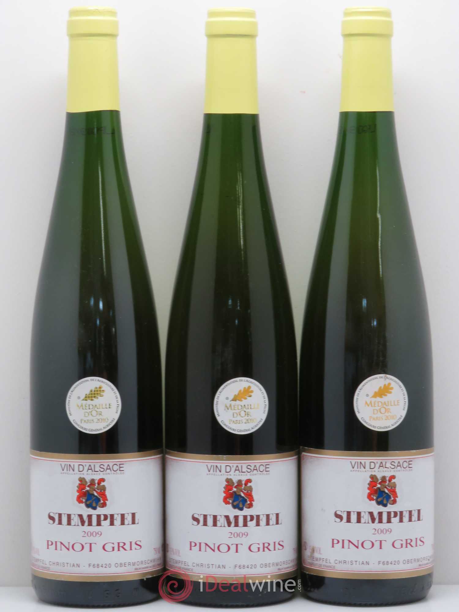Pinot Gris Stempfel (sans prix de réserve) 2009 - Posten von 3 Flaschen - 0