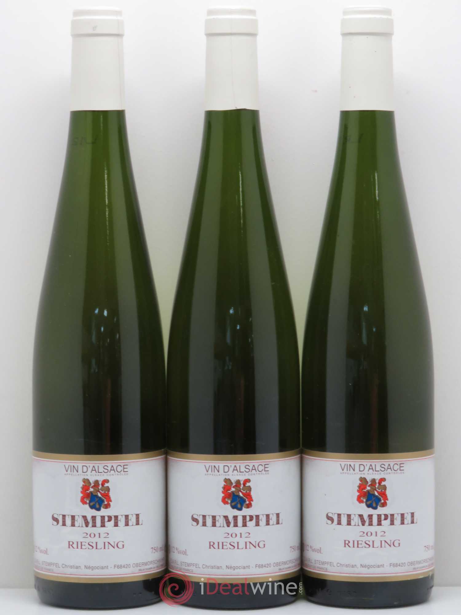 Riesling Stempfel (sans prix de réserve) 2012 - Lotto di 3 bottiglie - 0