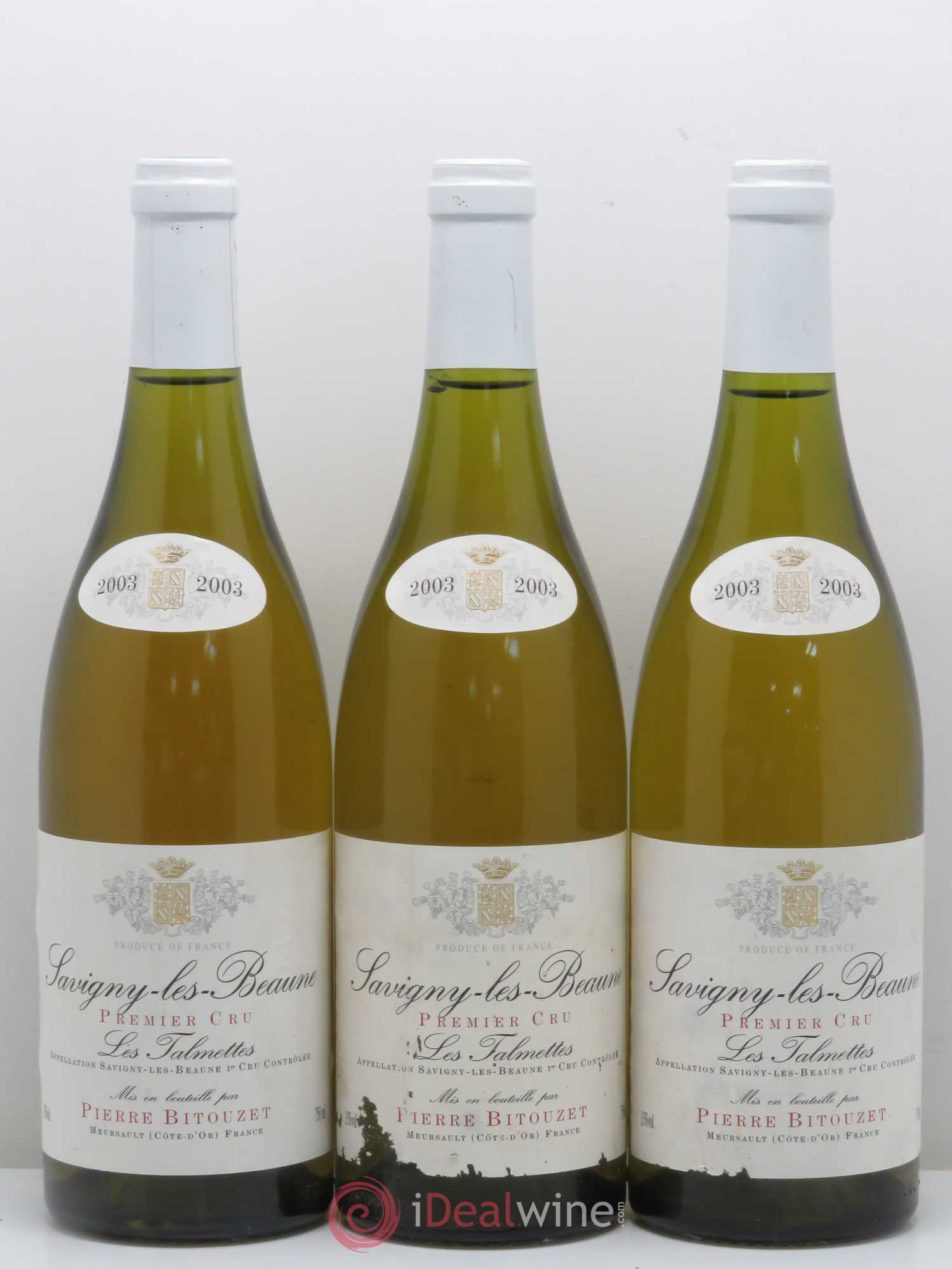 Savigny-lès-Beaune 1er Cru Les Talmettes Domaine Pierre Bitouzet 2003 - Posten von 3 Flaschen - 0