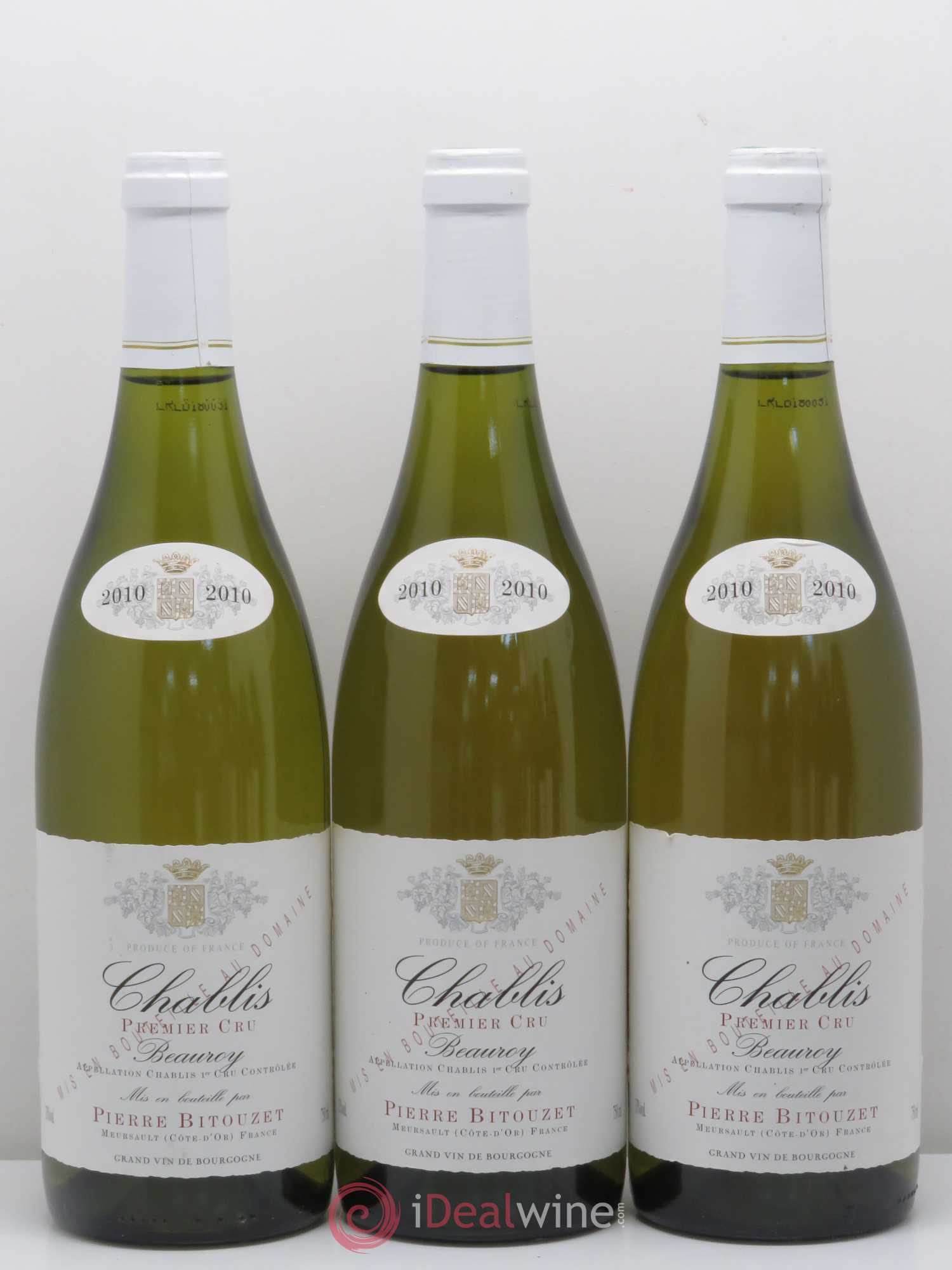 Chablis 1er Cru Beauroy Domaine Pierre Bitouzet 2010 - Posten von 6 Flaschen - 1