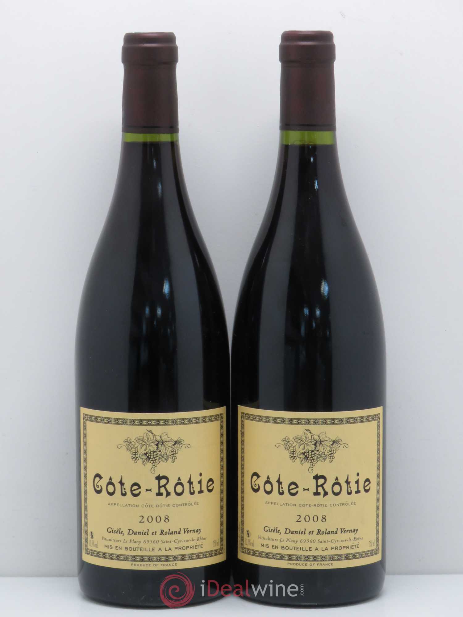 Côte-Rôtie Domaine Gisele Vernay 2008 - Posten von 2 Flaschen - 0