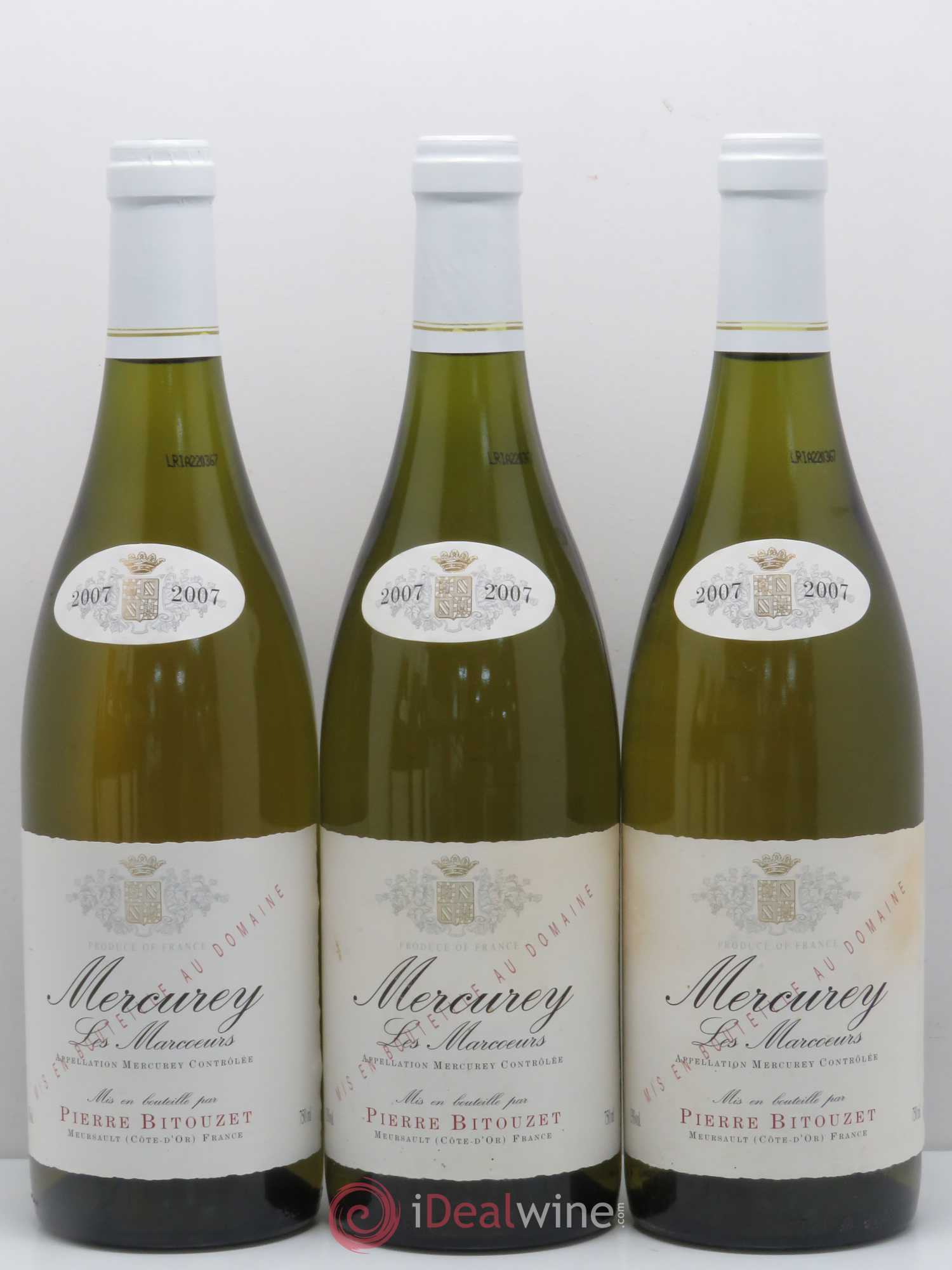Mercurey Les Marcoeurs Domaine Pierre Bitouzet 2007 - Posten von 6 Flaschen - 2