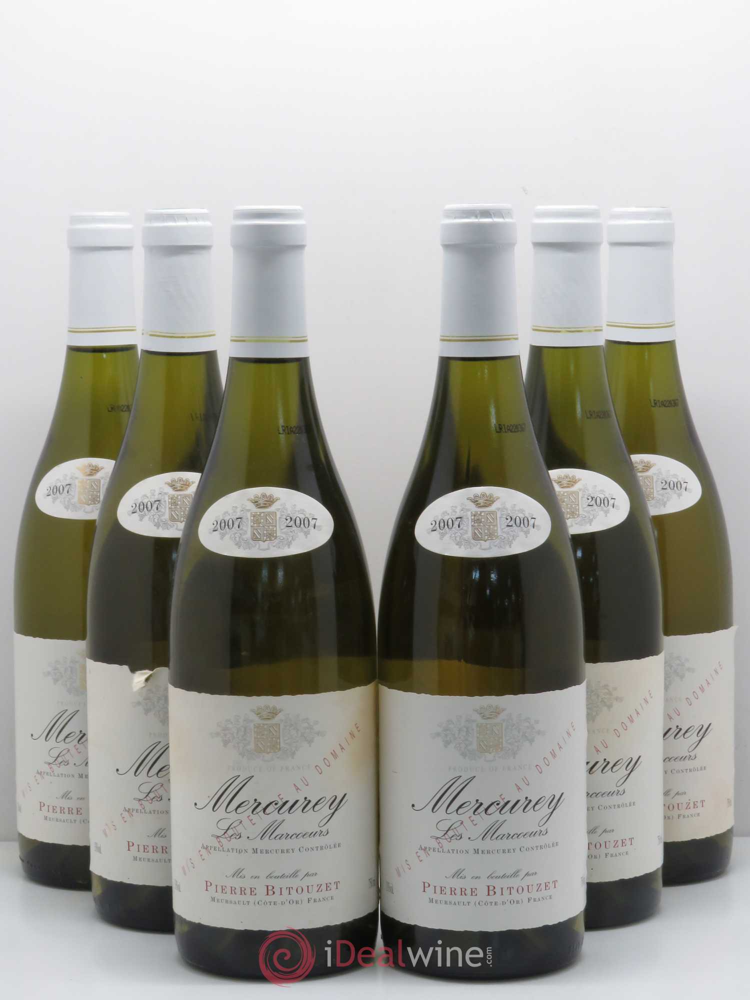 Mercurey Les Marcoeurs Domaine Pierre Bitouzet 2007 - Posten von 6 Flaschen - 0