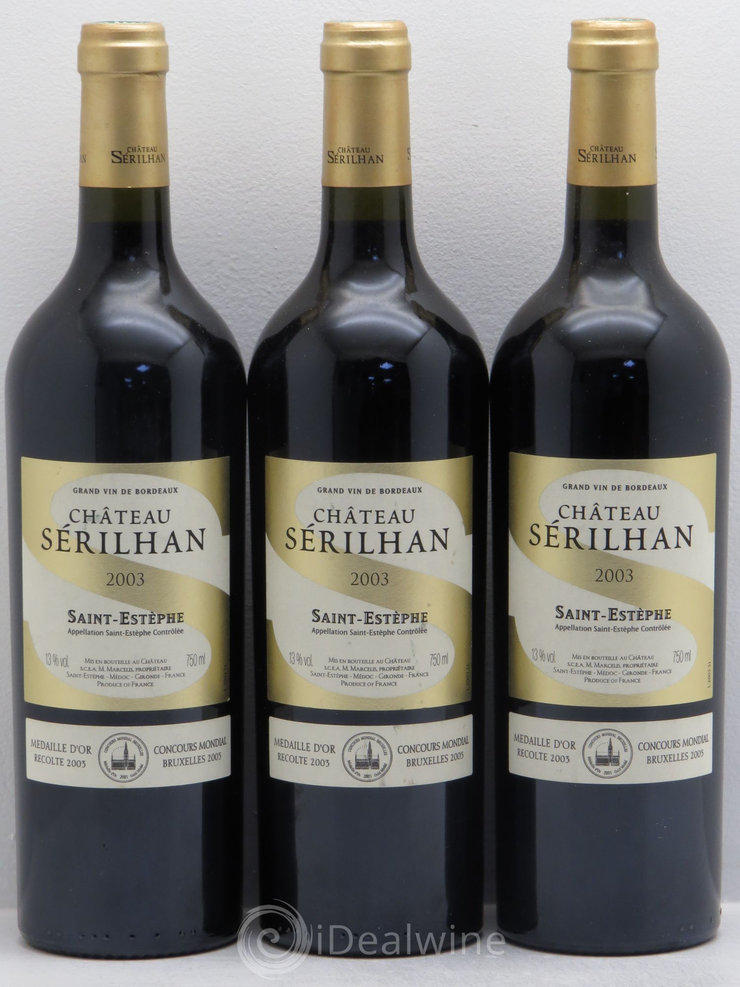 Château Saint-Estèphe Château Serilhan 2003 - Posten von 3 Flaschen - 0