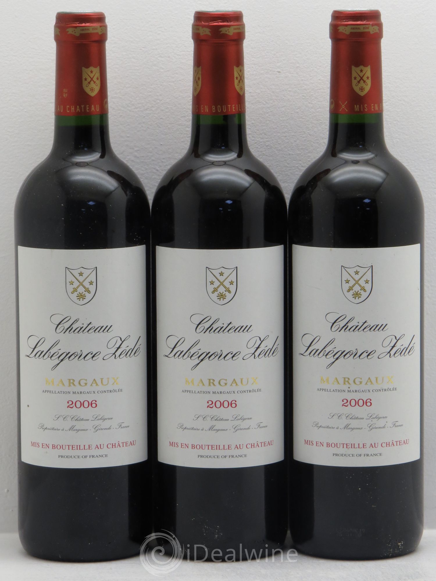 Château Labegorce Zédé Cru Bourgeois 2006 - Lot de 3 bouteilles - 0