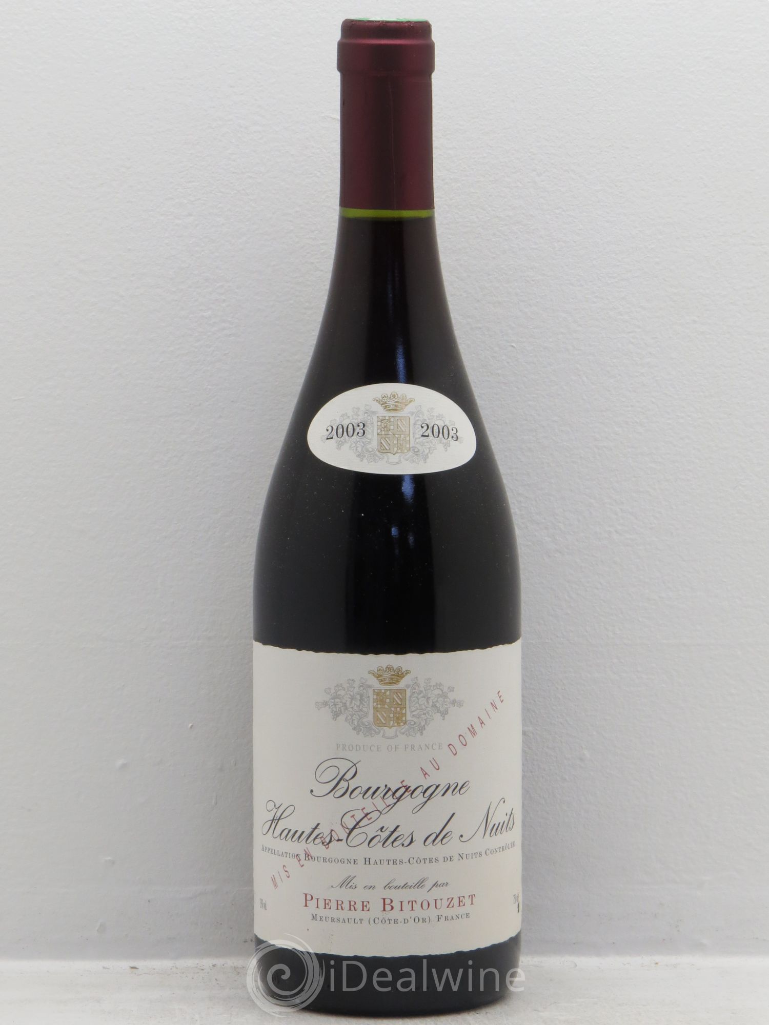 Bourgogne Hautes-Côtes de Nuits Bitouzet 2003 - Lot de 6 bouteilles - 0