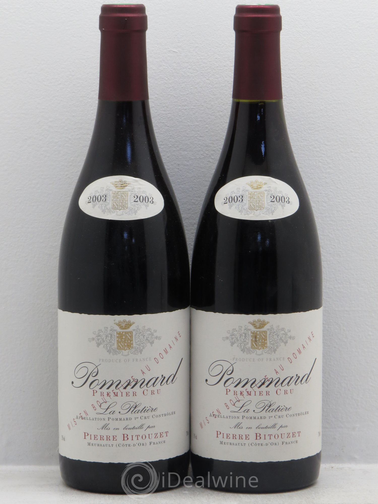 Pommard 1er Cru La Platière Bitouzet 2003 - Posten von 2 Flaschen - 0