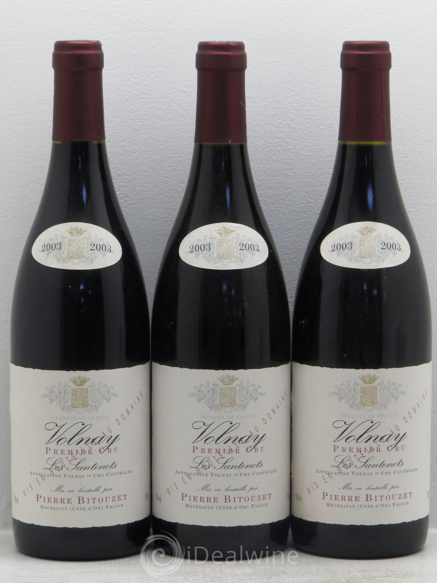 Volnay 1er Cru Bitouzet 2003 - Lot de 3 bouteilles - 0
