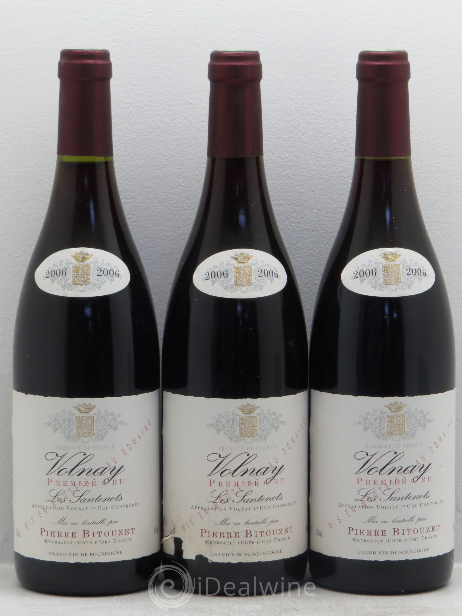 Volnay 1er Cru Bitouzet 2006 - Lot de 3 bouteilles - 0