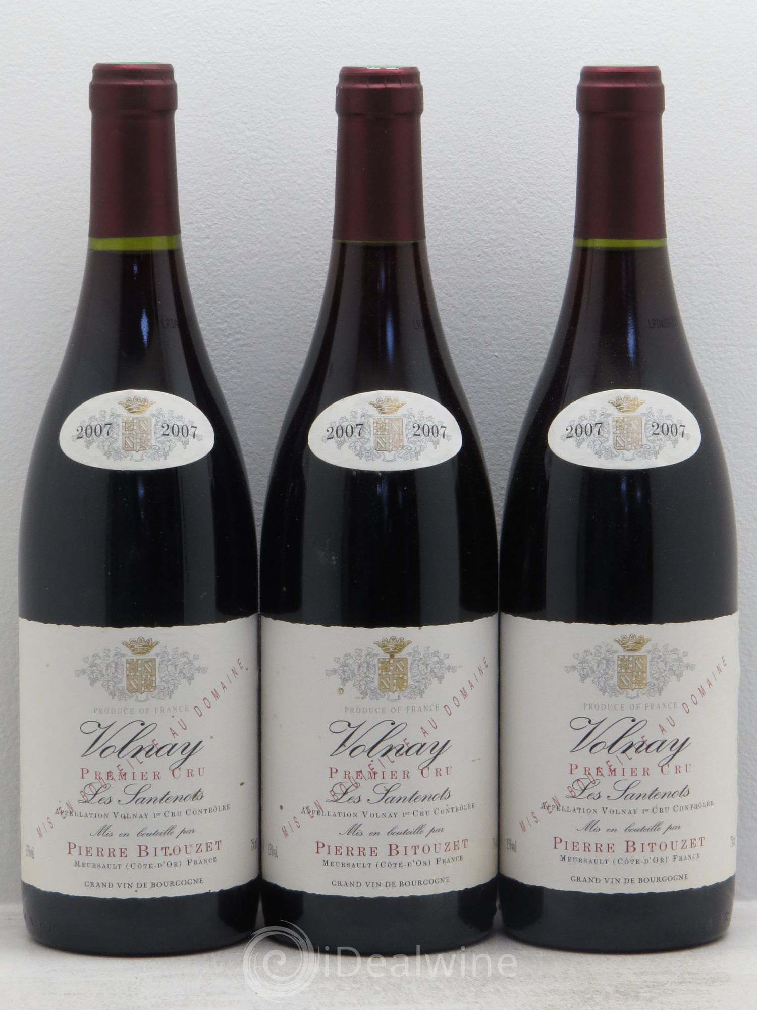 Volnay 1er Cru Bitouzet 2007 - Lot de 3 bouteilles - 0