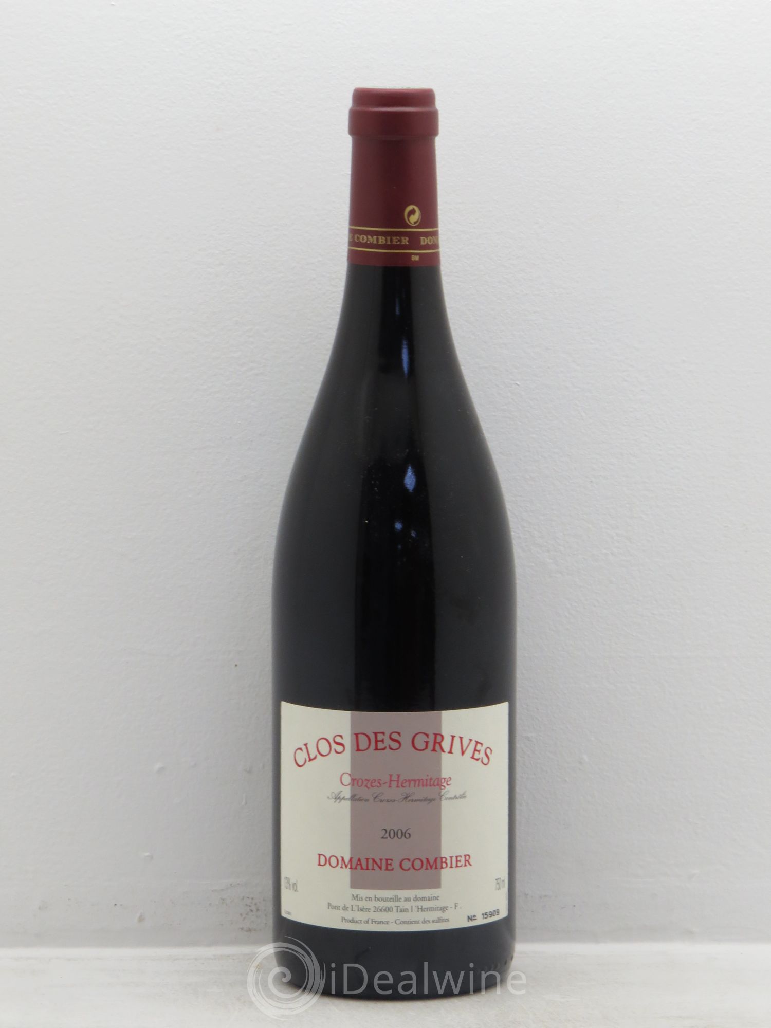 Crozes-Hermitage Clos des Grives Combier 2006 - Lot de 1 bouteille - 0