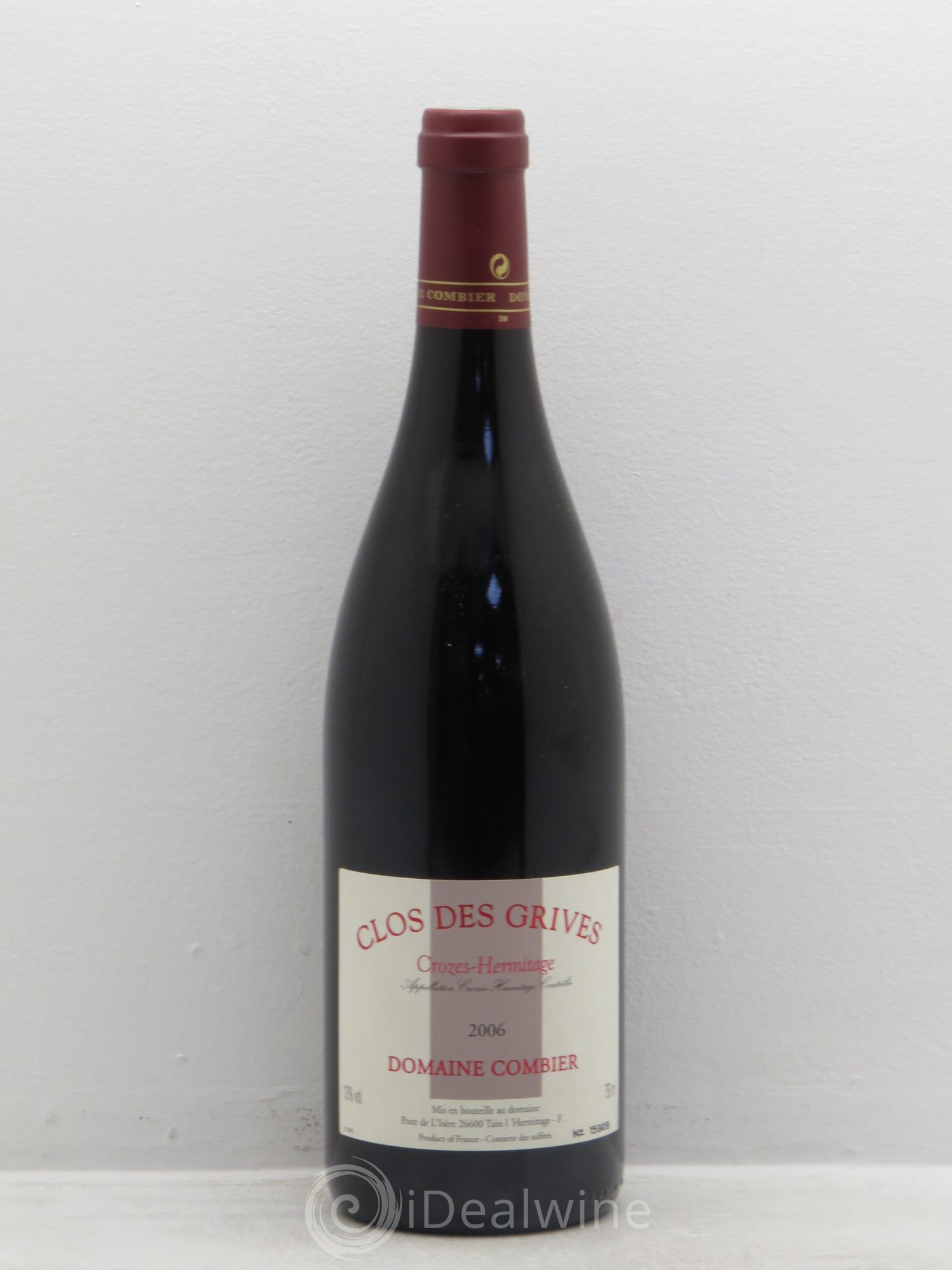 Crozes-Hermitage Clos des Grives Combier 2006 - Lot de 1 bouteille - 0