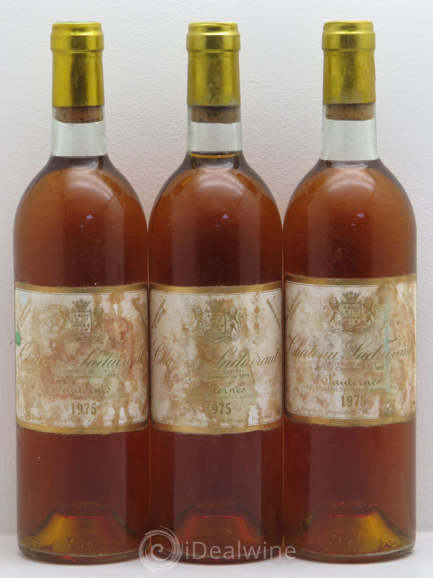 Château Suduiraut 1er Grand Cru Classé 1975 - Lotto di 3 bottiglie - 0