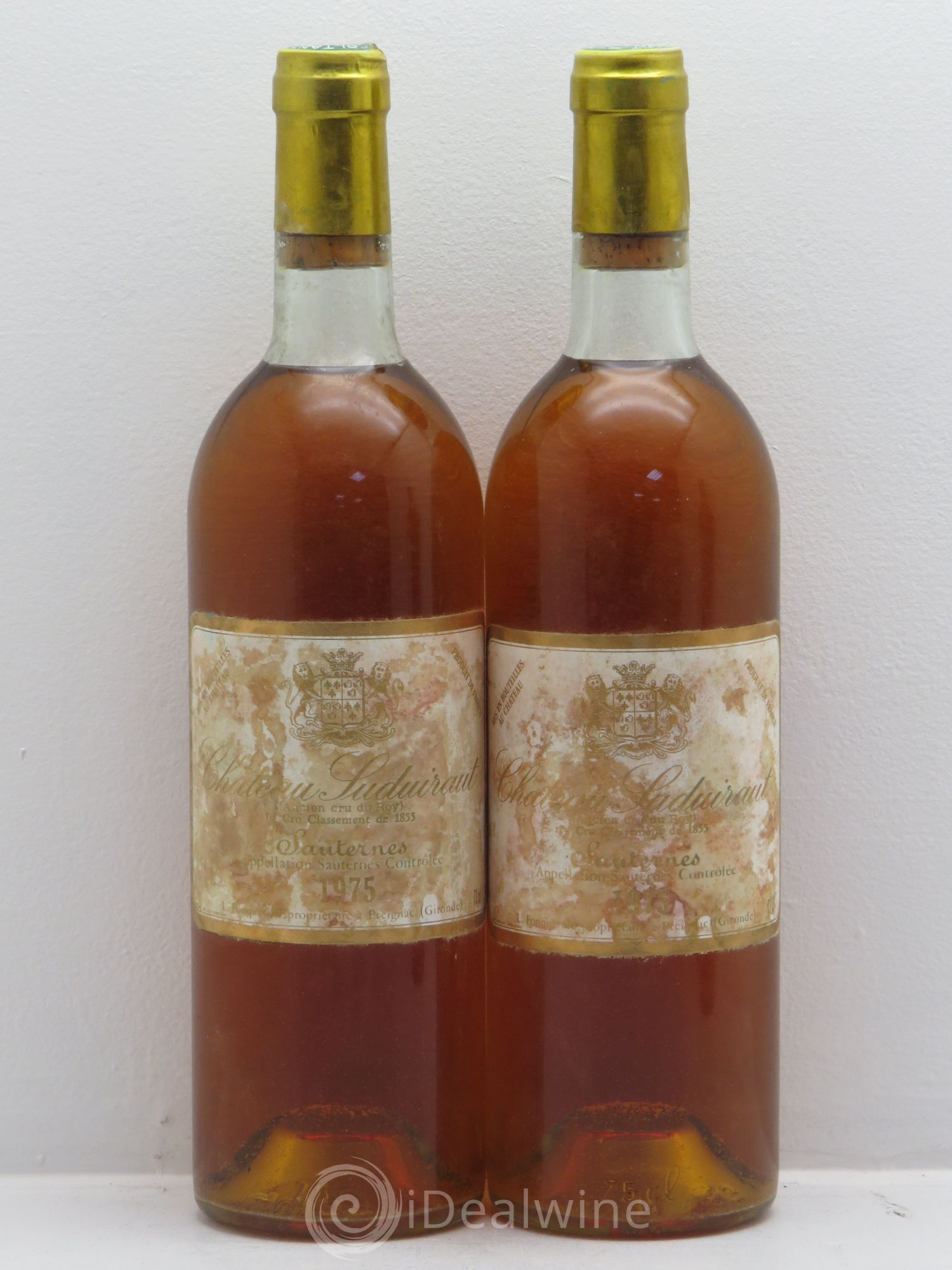 Château Suduiraut 1er Grand Cru Classé 1975 - Lotto di 2 bottiglie - 0