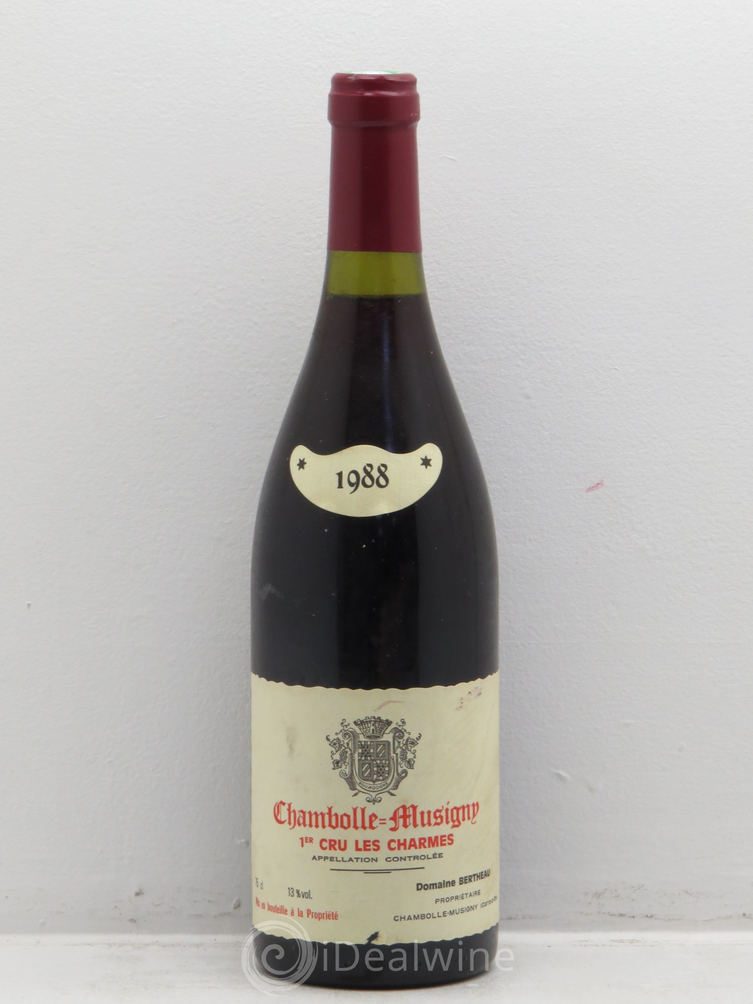 Chambolle-Musigny 1er Cru Domaine Bertheau 1988 - Lot de 6 bouteilles - 0