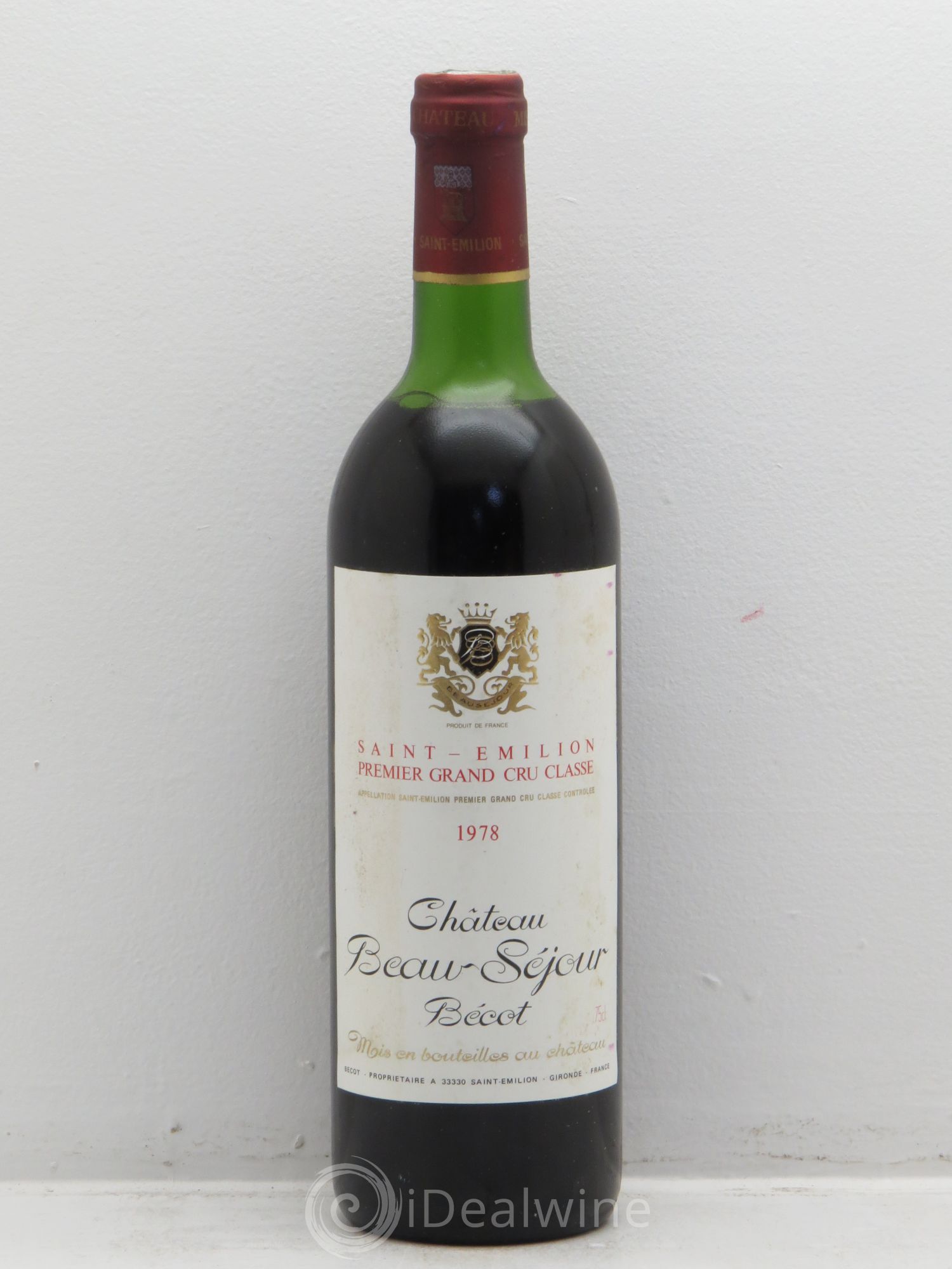 Château Beau-Séjour Bécot 1er Grand Cru Classé B 1978 - Lot de 12 bouteilles - 0