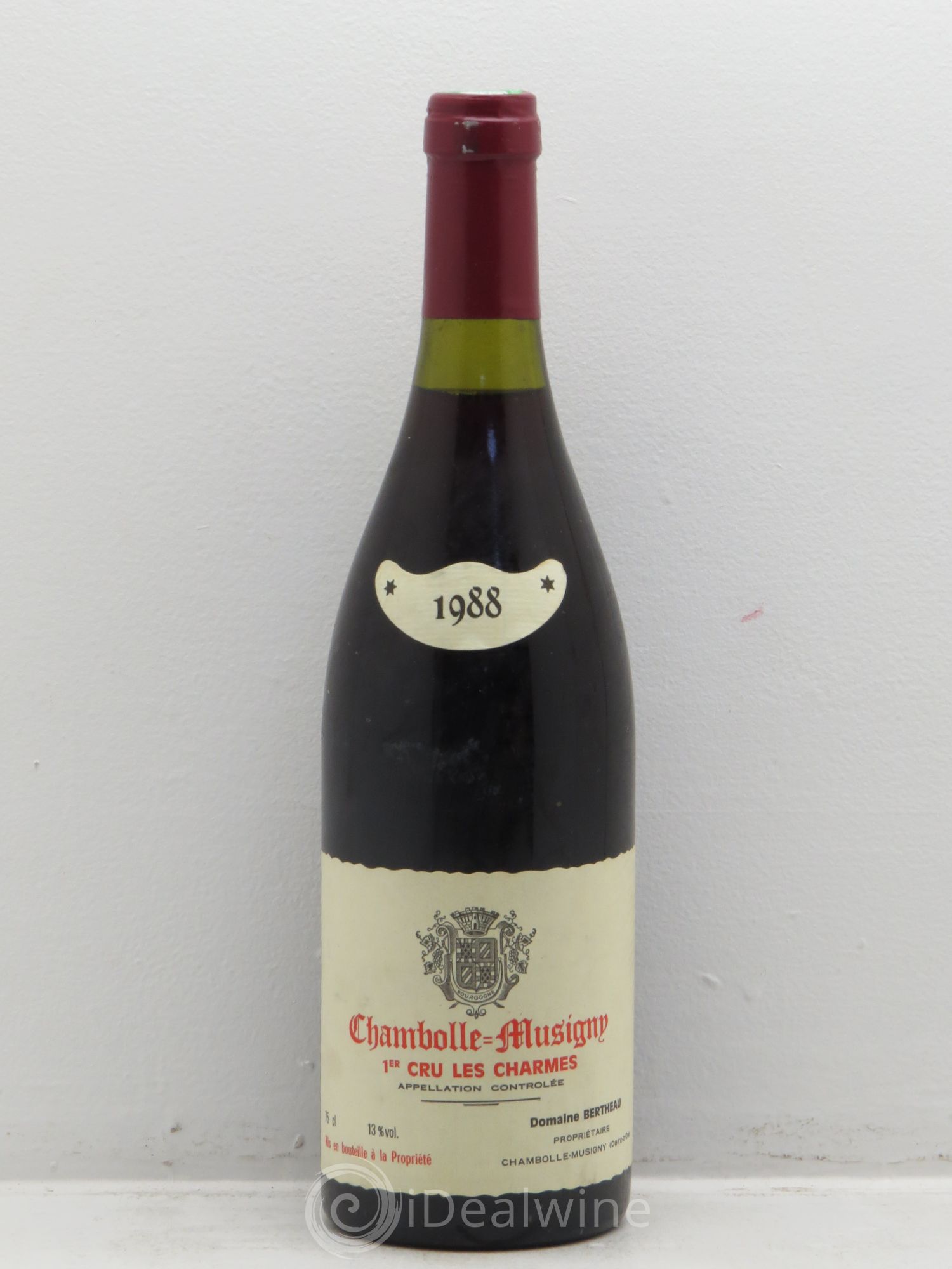 Chambolle-Musigny 1er Cru Domaine Bertheau 1988 - Lot de 6 bouteilles - 0