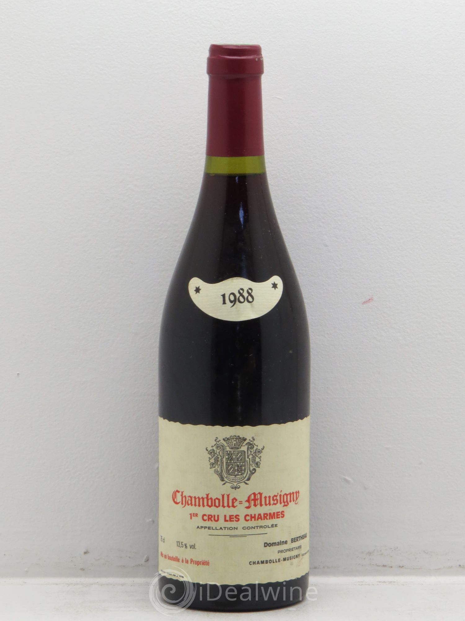Chambolle-Musigny 1er Cru Domaine Bertheau 1988 - Lot de 1 bouteille - 0
