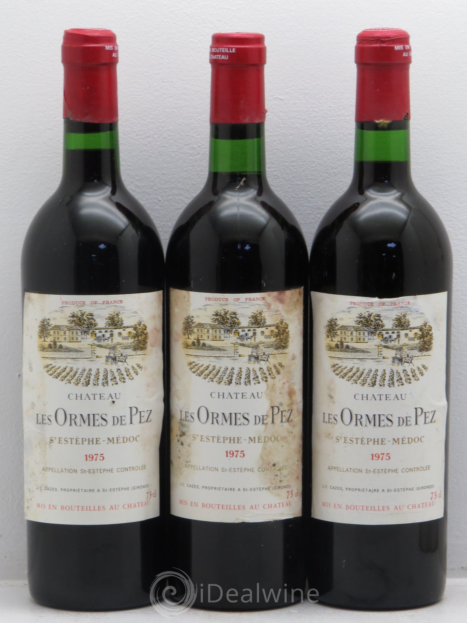 Château les Ormes de Pez 1975 - Lot de 3 bouteilles - 0