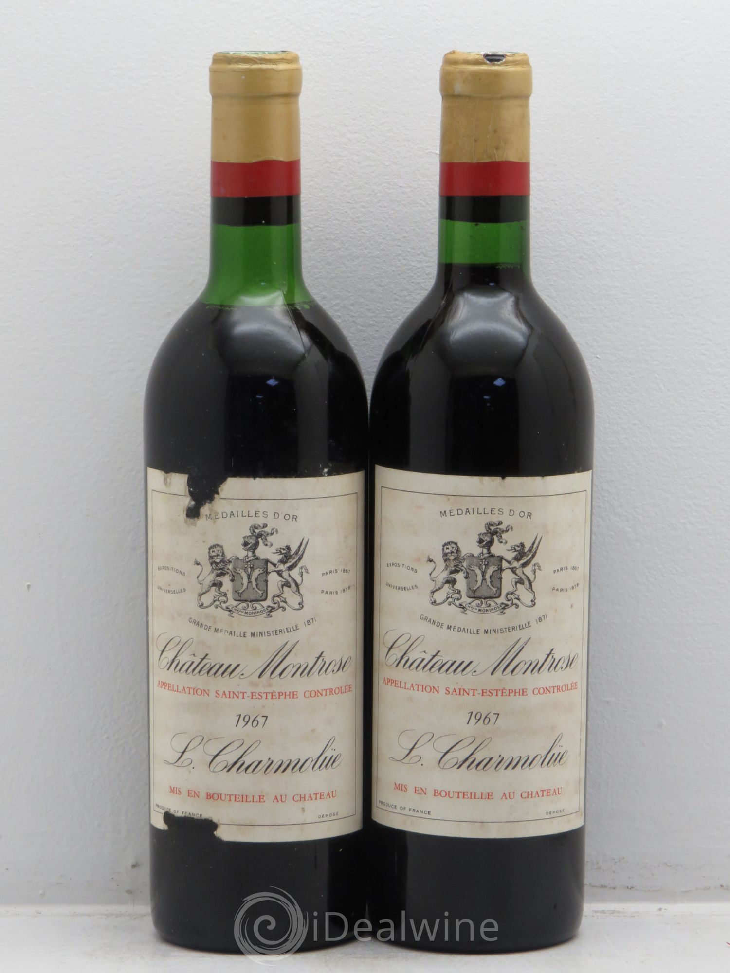 Château Montrose 2ème Grand Cru Classé 1967 - Lot de 2 bouteilles - 0