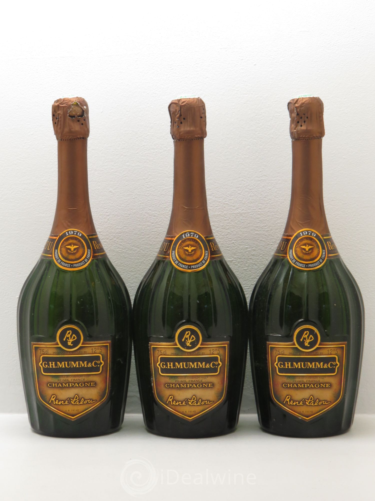 René Lalou Mumm 1979 - Lot de 3 bouteilles - 0