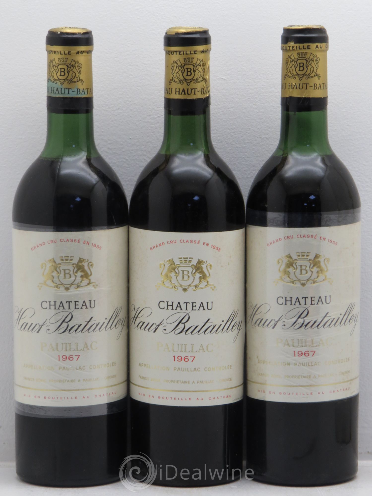 Château Haut Batailley 5ème Grand Cru Classé 1967 - Lot de 3 bouteilles - 0