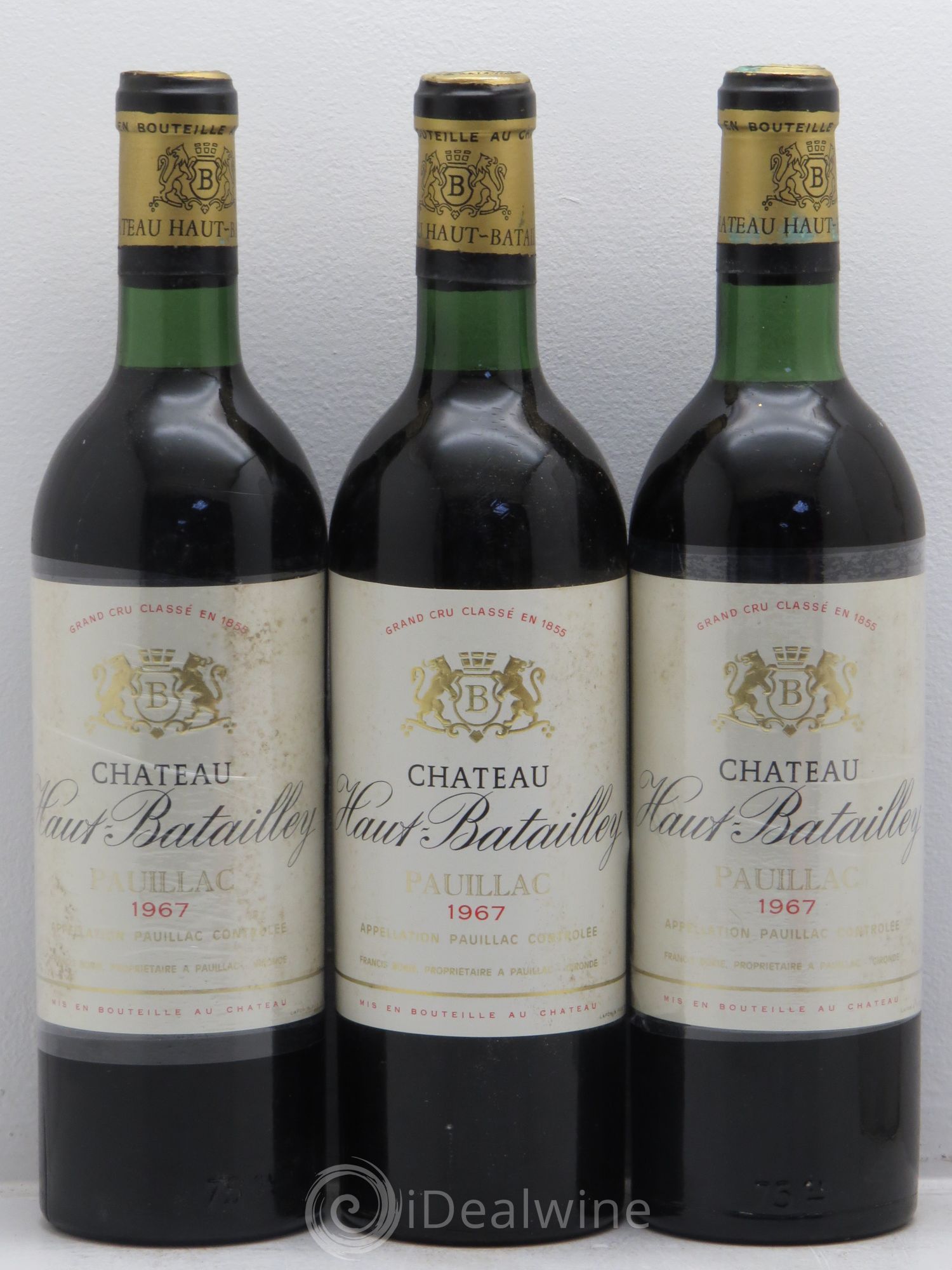 Château Haut Batailley 5ème Grand Cru Classé 1967 - Lot de 3 bouteilles - 0