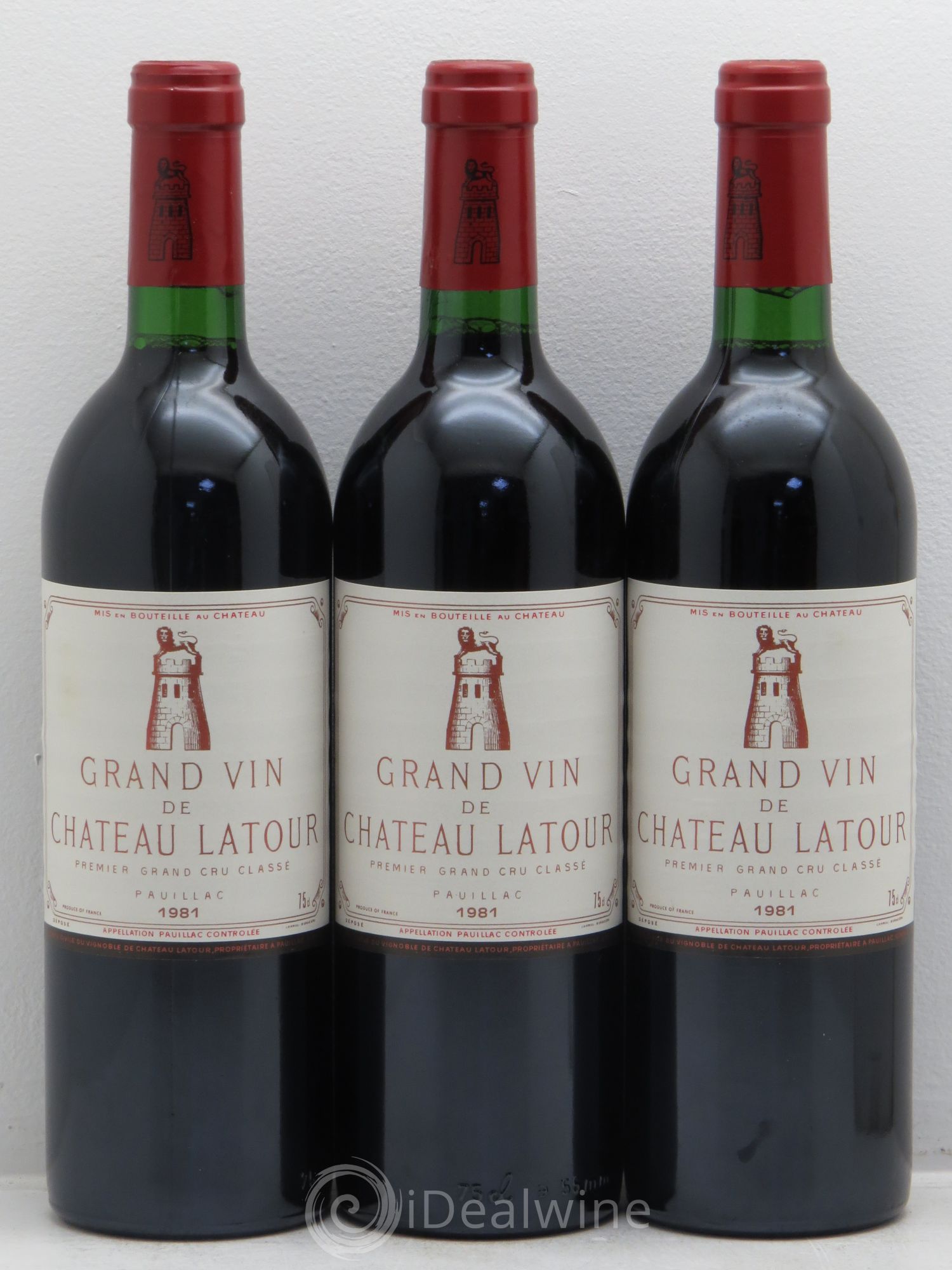 Château Latour 1er Grand Cru Classé 1981 - Lot de 3 bouteilles - 0