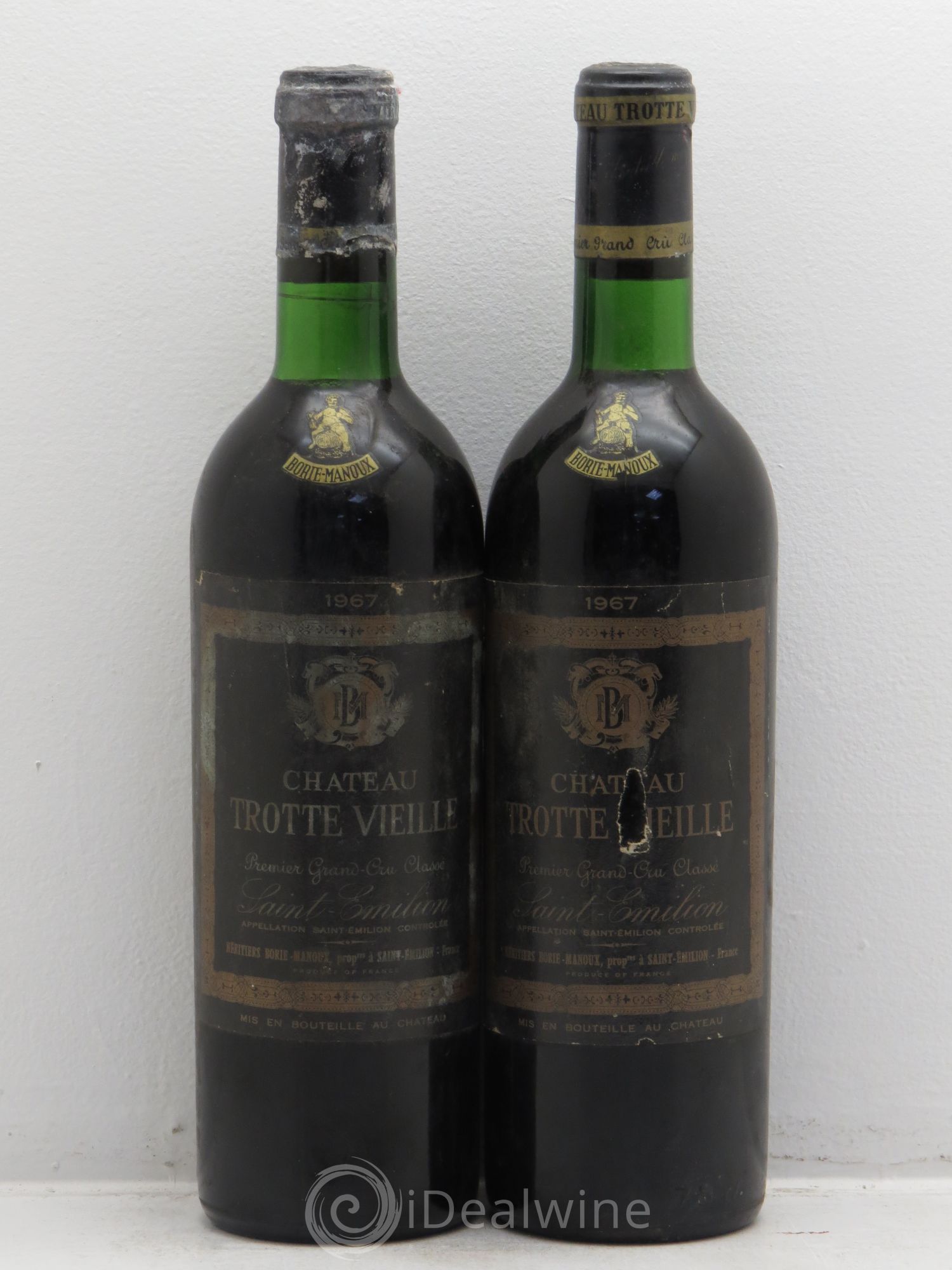 Château Trotte Vieille 1er Grand Cru Classé B 1967 - Lotto di 2 bottiglie - 0