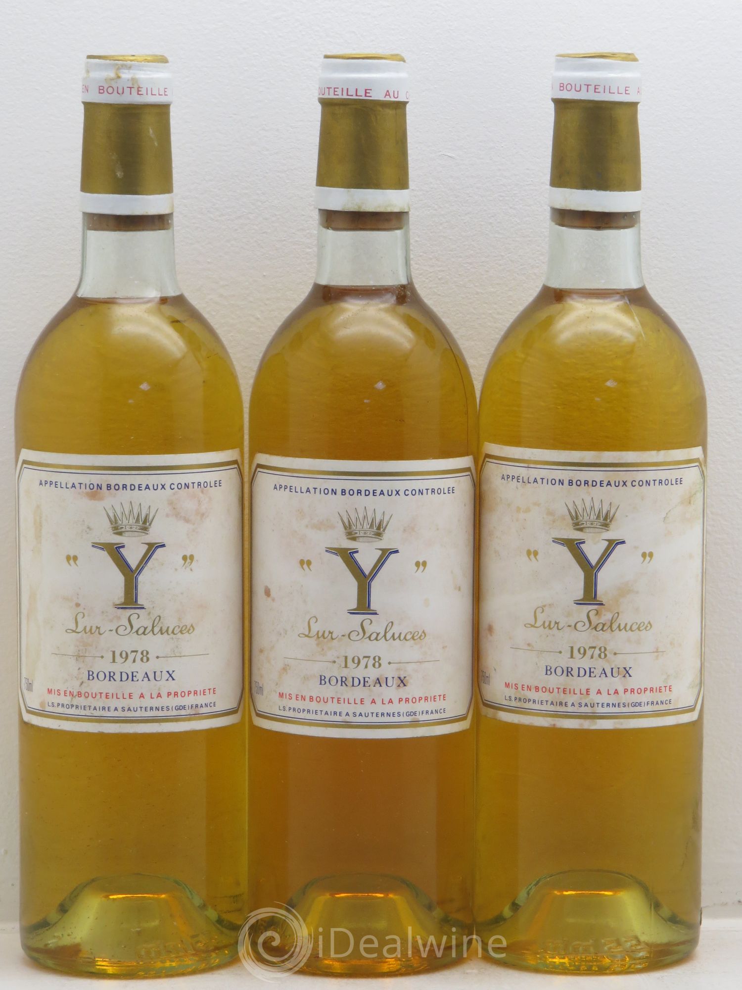 Y de Yquem 1978 - Lot de 3 bouteilles - 0