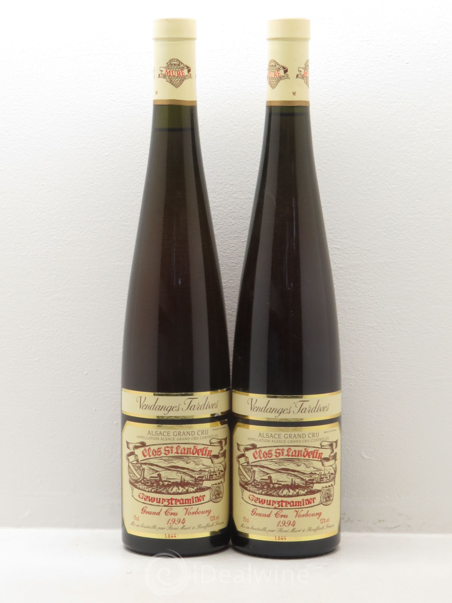 Gewurztraminer Vendanges Tardives Clos St Landelin Vorbourg René Muré 1994 - Lotto di 2 bottiglie - 0