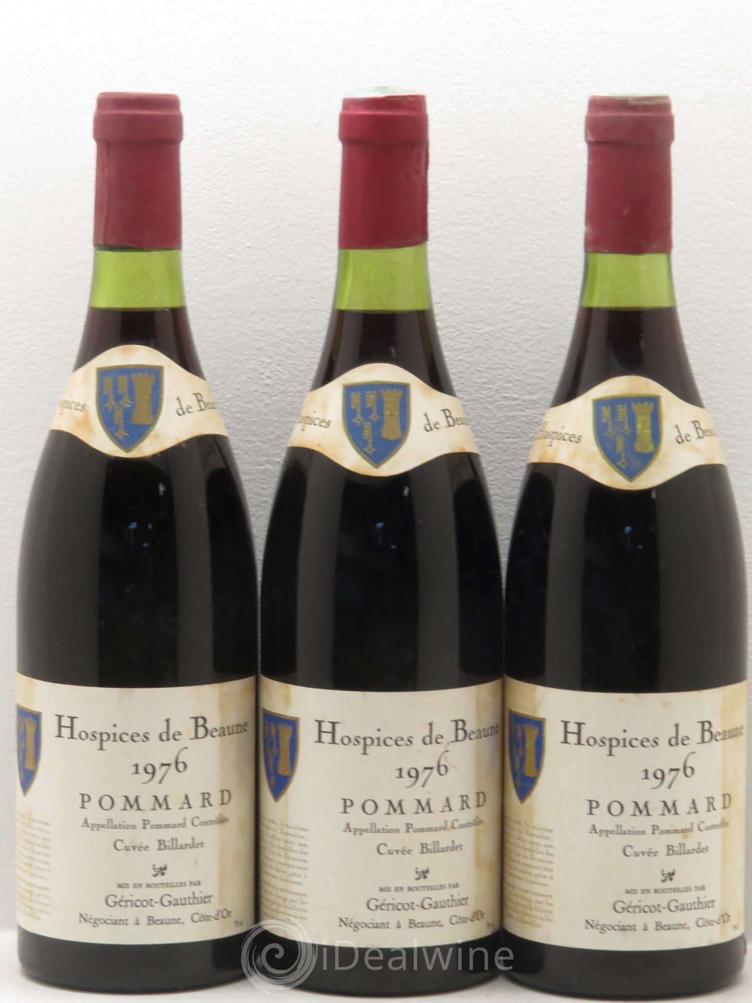 Pommard Cuvée Billardet - Jacques Géricot-Gauthier 1976 - Posten von 3 Flaschen - 0