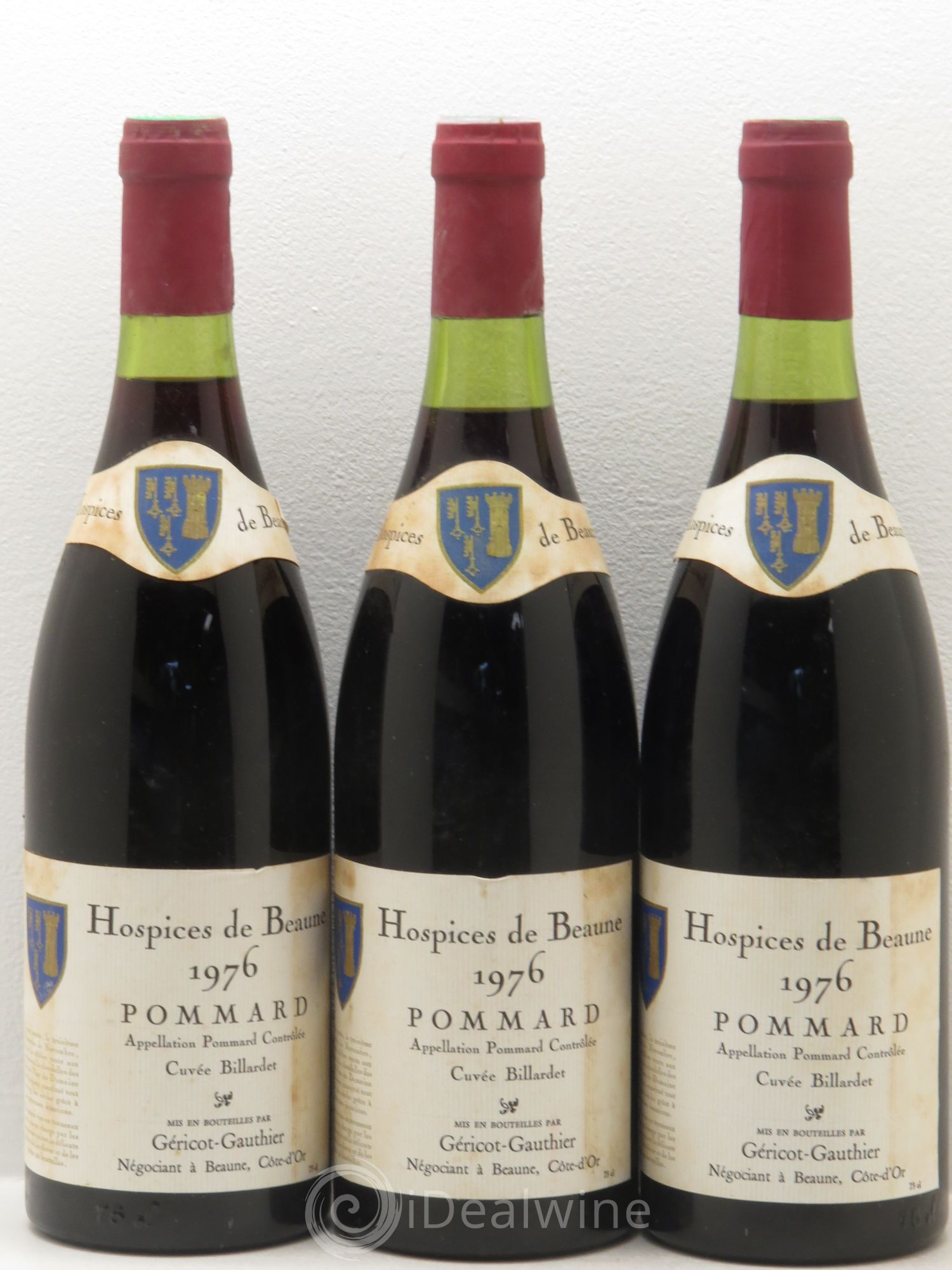 Pommard Cuvée Billardet - Jacques Géricot-Gauthier 1976 - Posten von 3 Flaschen - 0