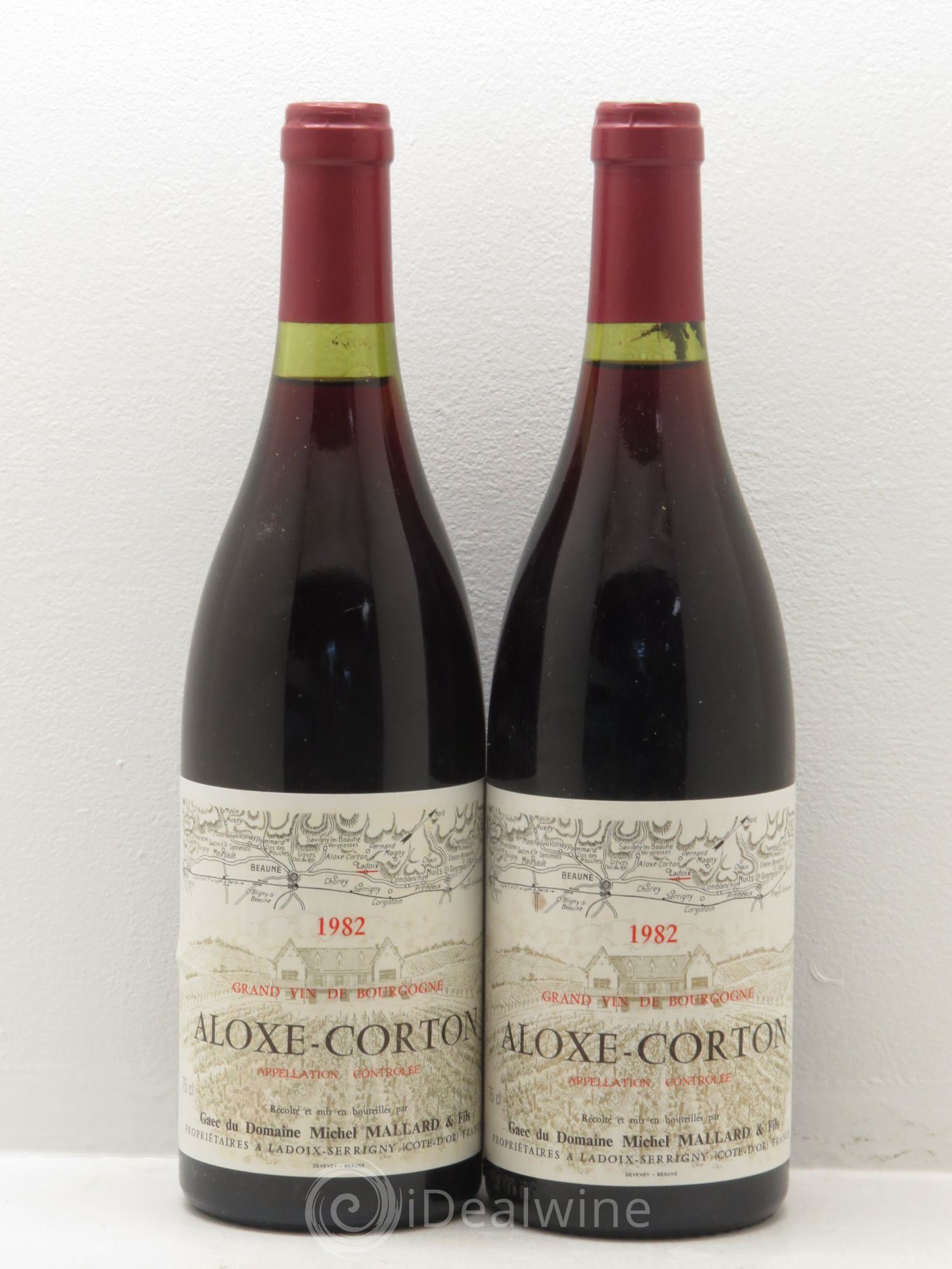 Aloxe-Corton Michel Mallard 1982 - Lot de 2 bouteilles - 0