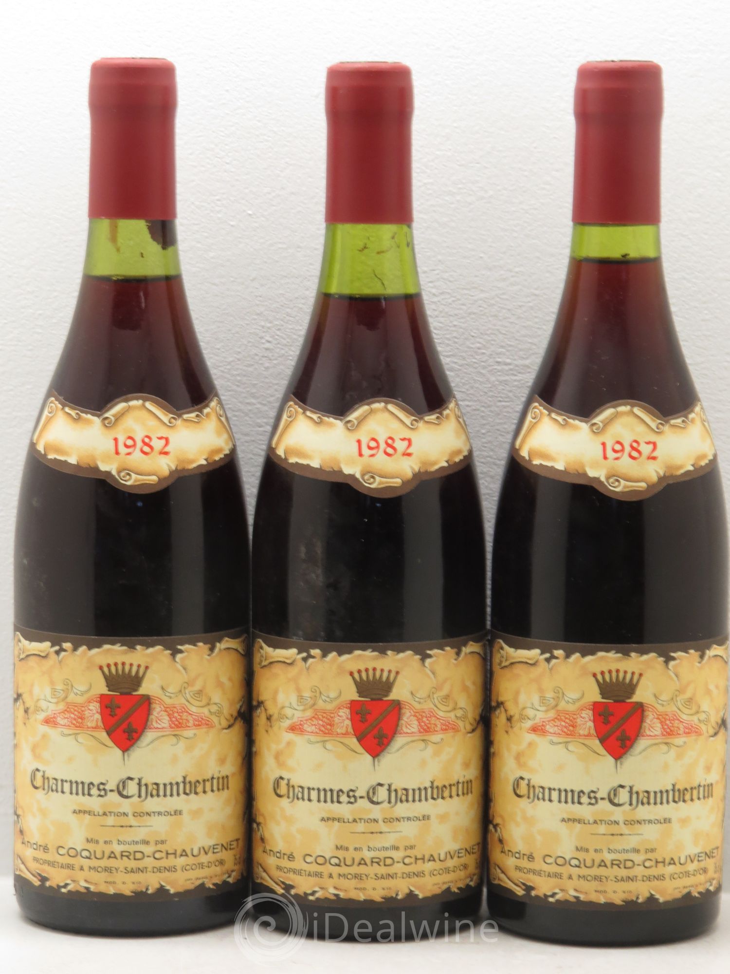 Charmes-Chambertin Grand Cru Domaine Coquard Chauvenet 1982 - Posten von 3 Flaschen - 0