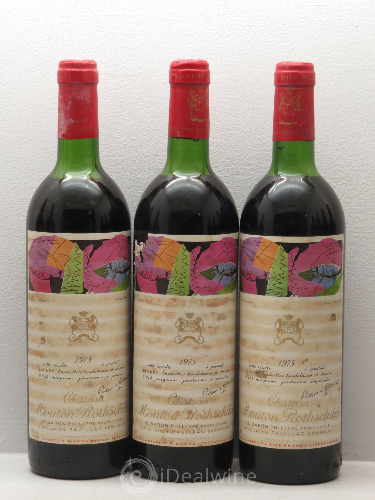 Château Mouton Rothschild 1er Grand Cru Classé 1975 - Lot de 12 bouteilles - 2
